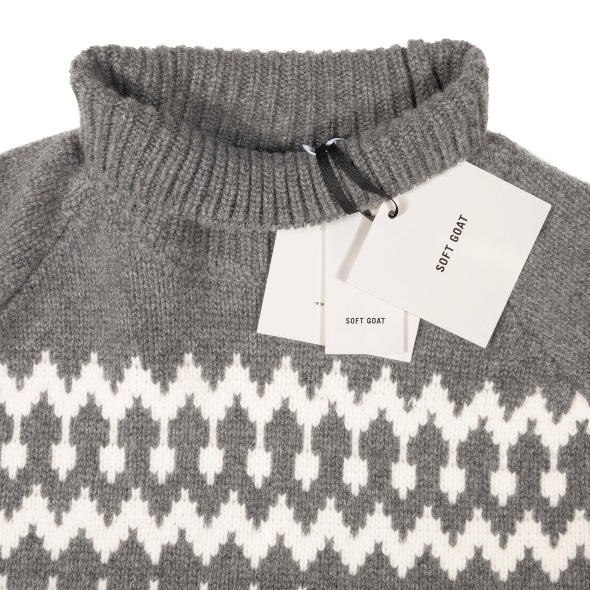 Fair Isle turtleneck Grey Cashmere