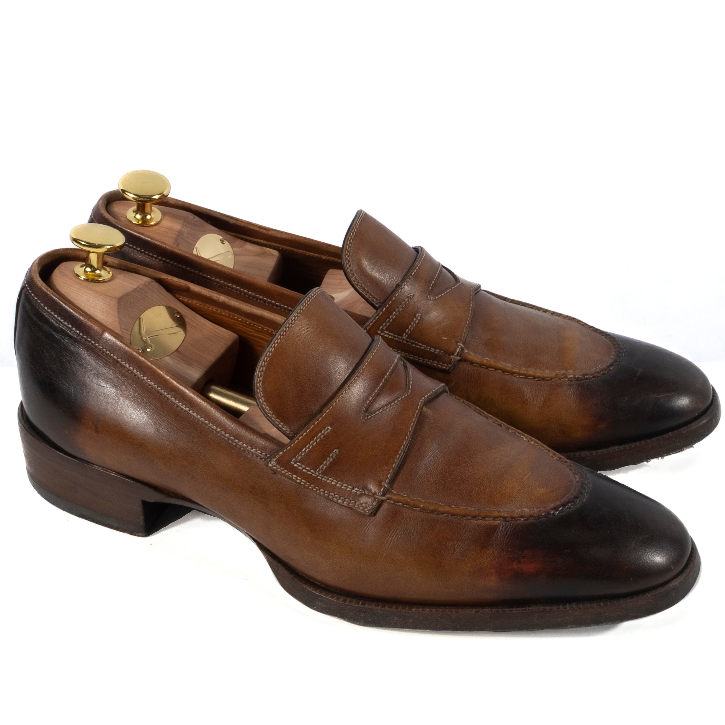 Tom Ford Brown Leather Penny Loafers