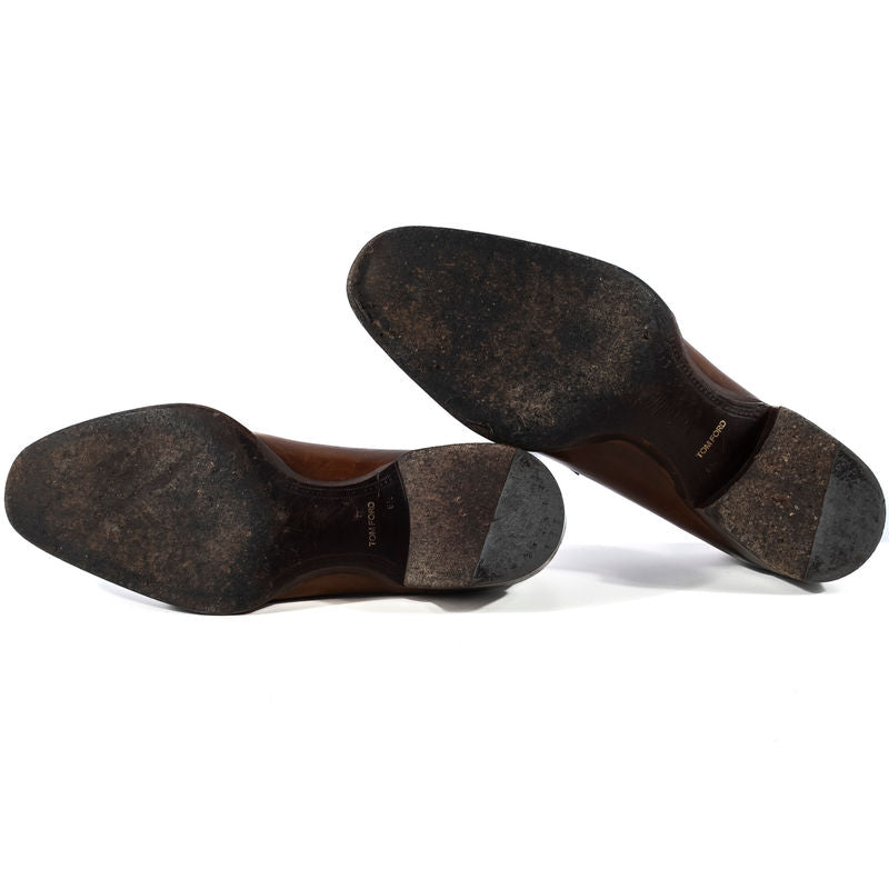 Tom Ford Brown Leather Penny Loafers