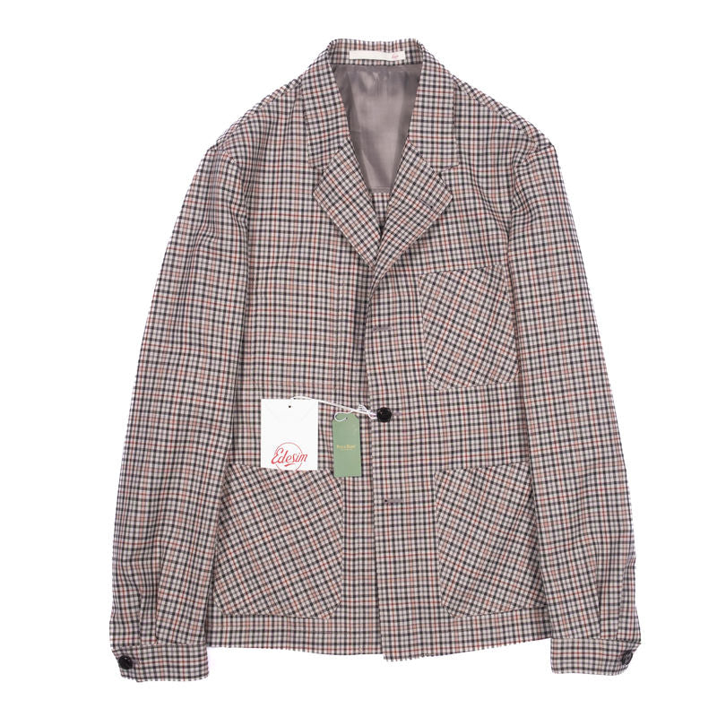 Neapolitan Tailored Grey with Check Utility Jacket