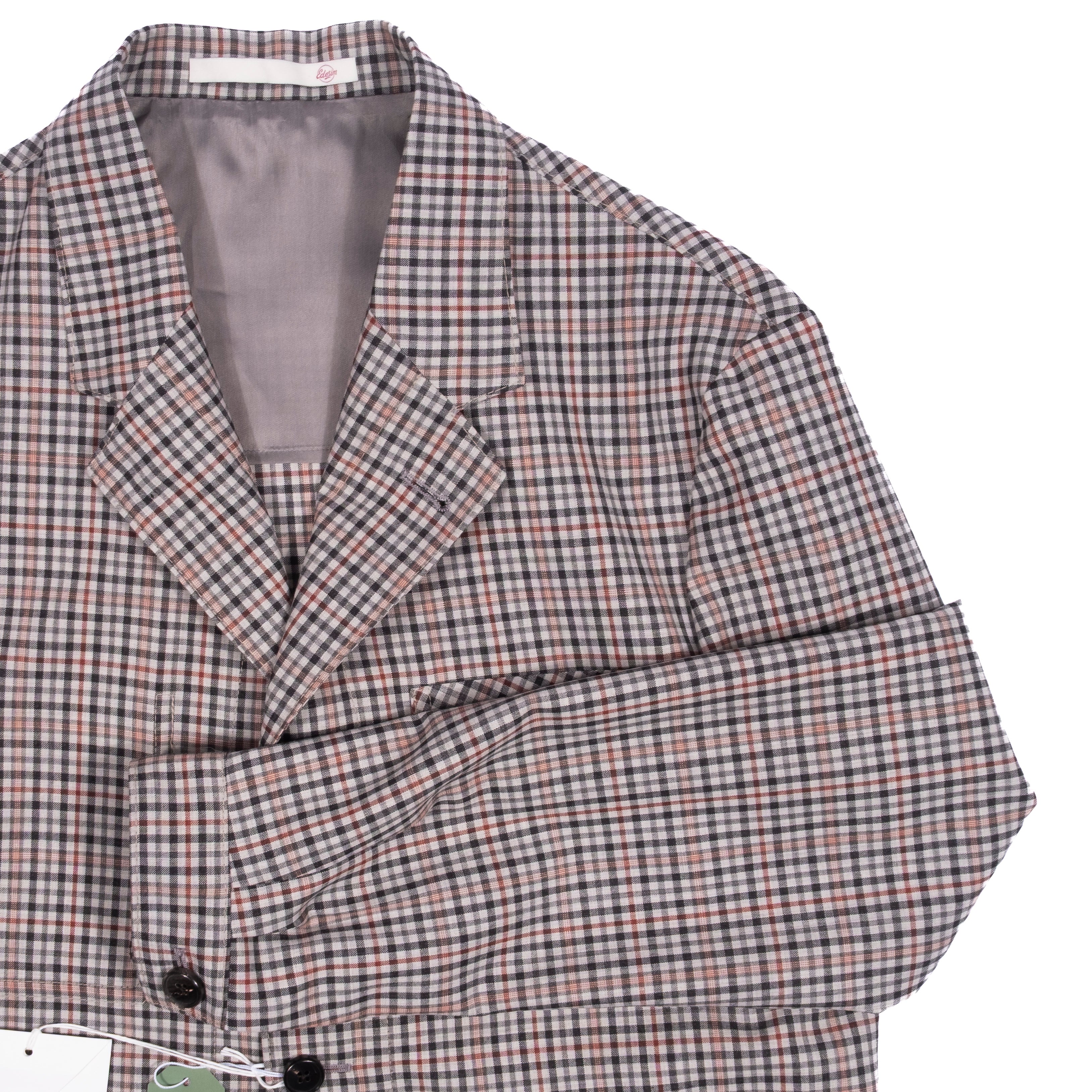 Neapolitan Hand Tailored Grey with Check Utility Jacket