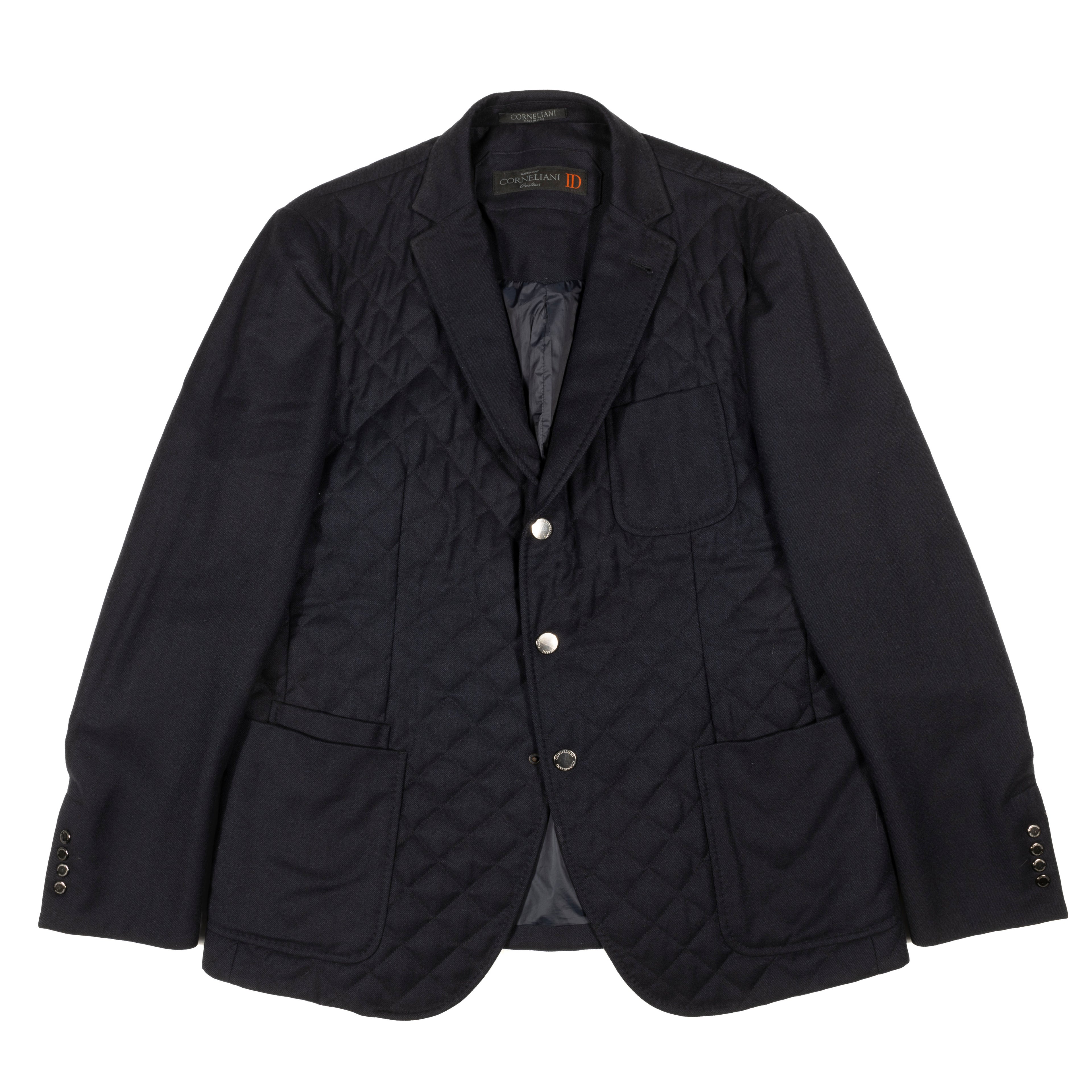 Corneliani Navy Quilted Jacket