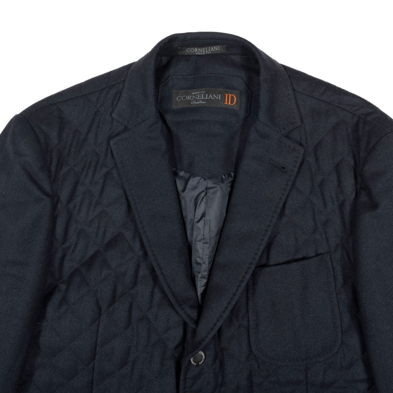 Corneliani Navy Quilted Jacket