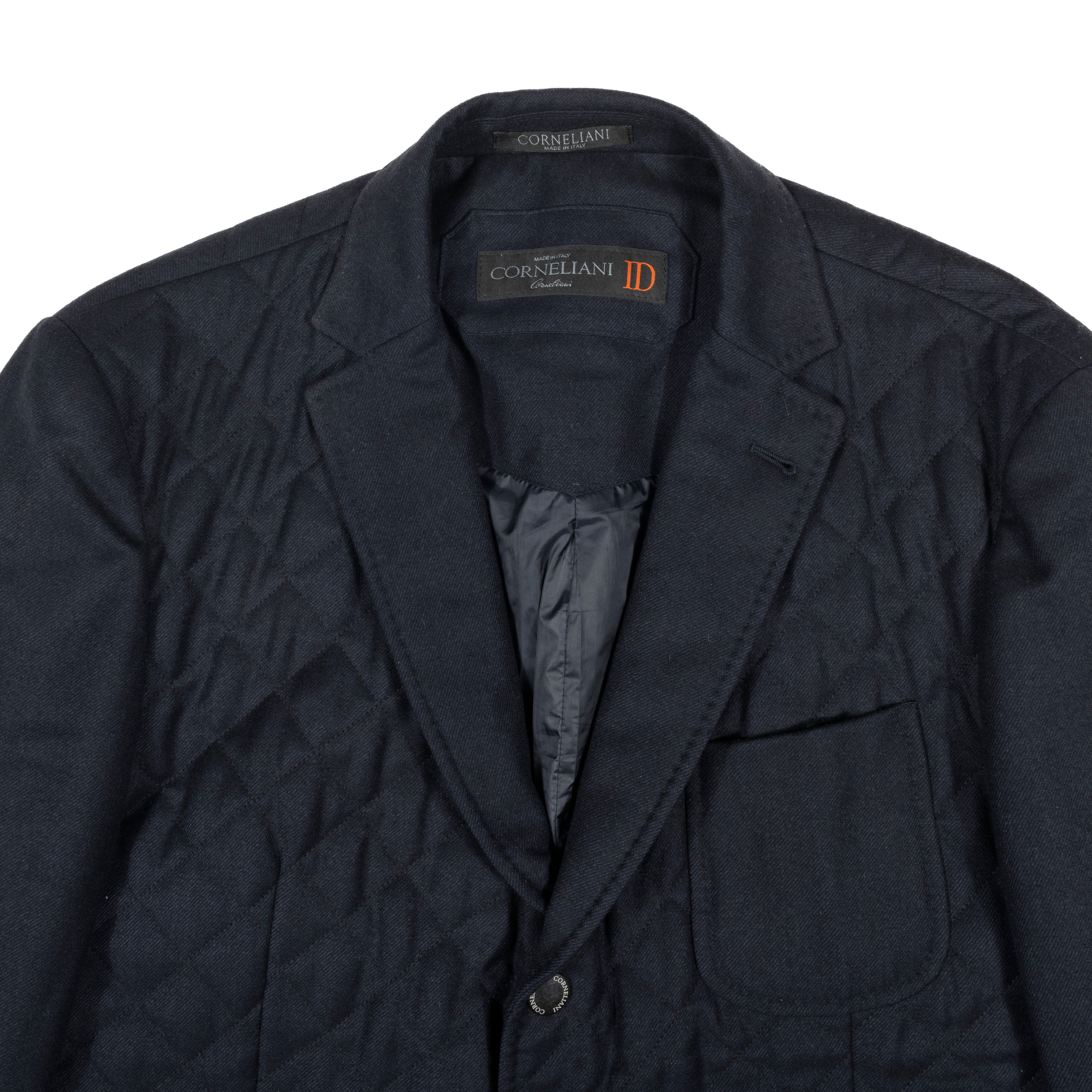 Corneliani Navy Quilted Jacket