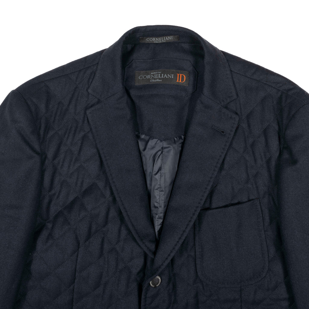 Corneliani Navy Quilted Jacket