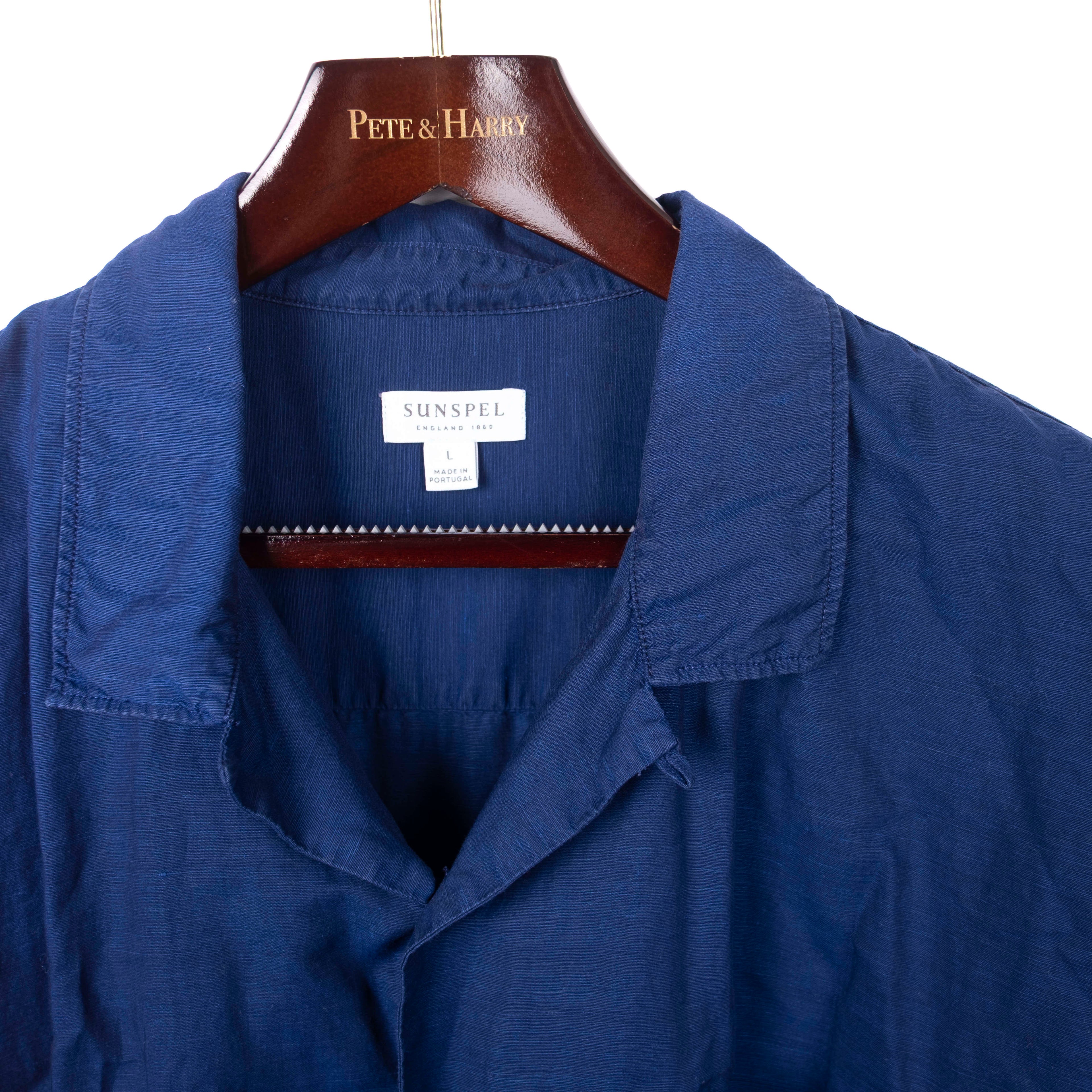 Navy Camp Collar Shirt