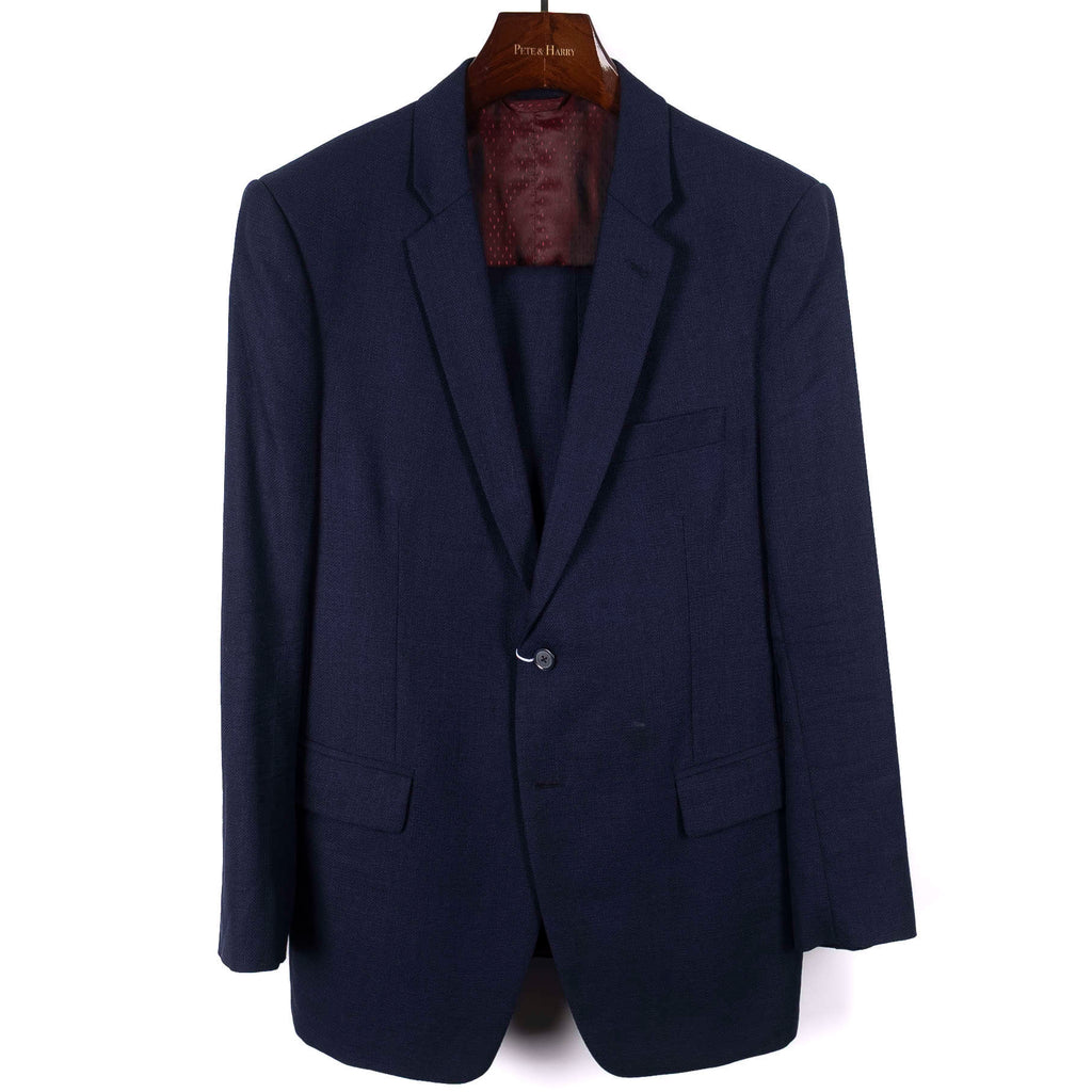 Navy Textured Suit
