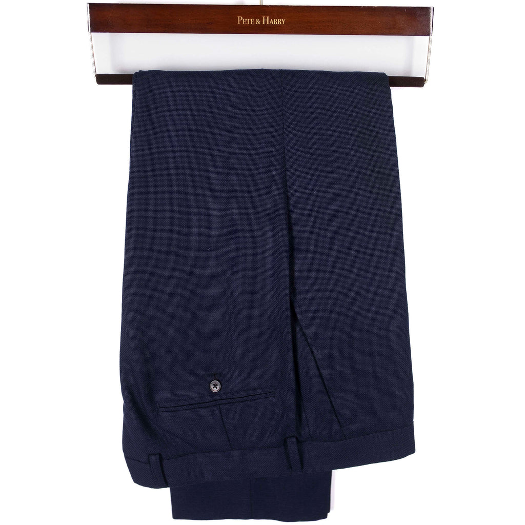Navy Textured Suit