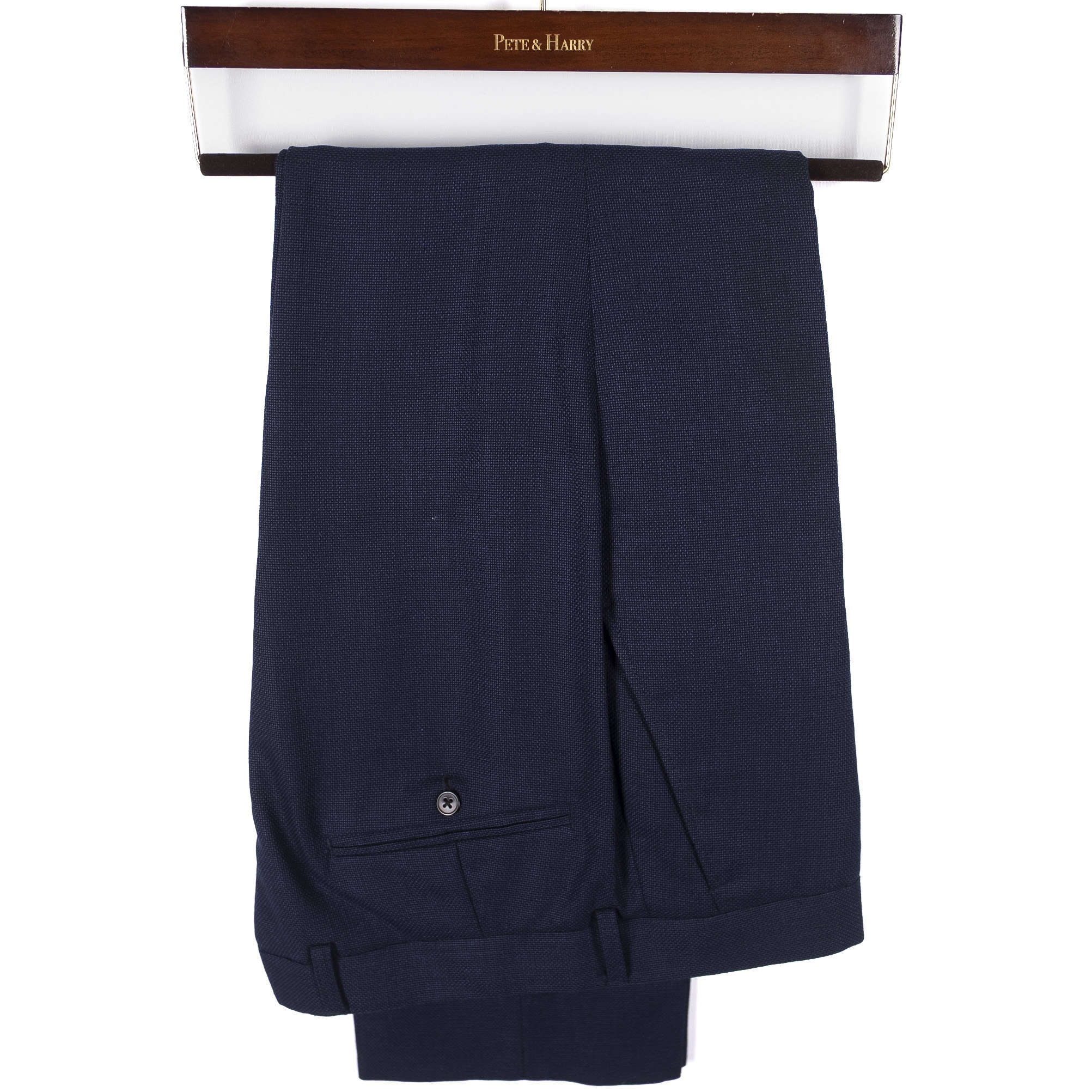 Navy Textured Suit