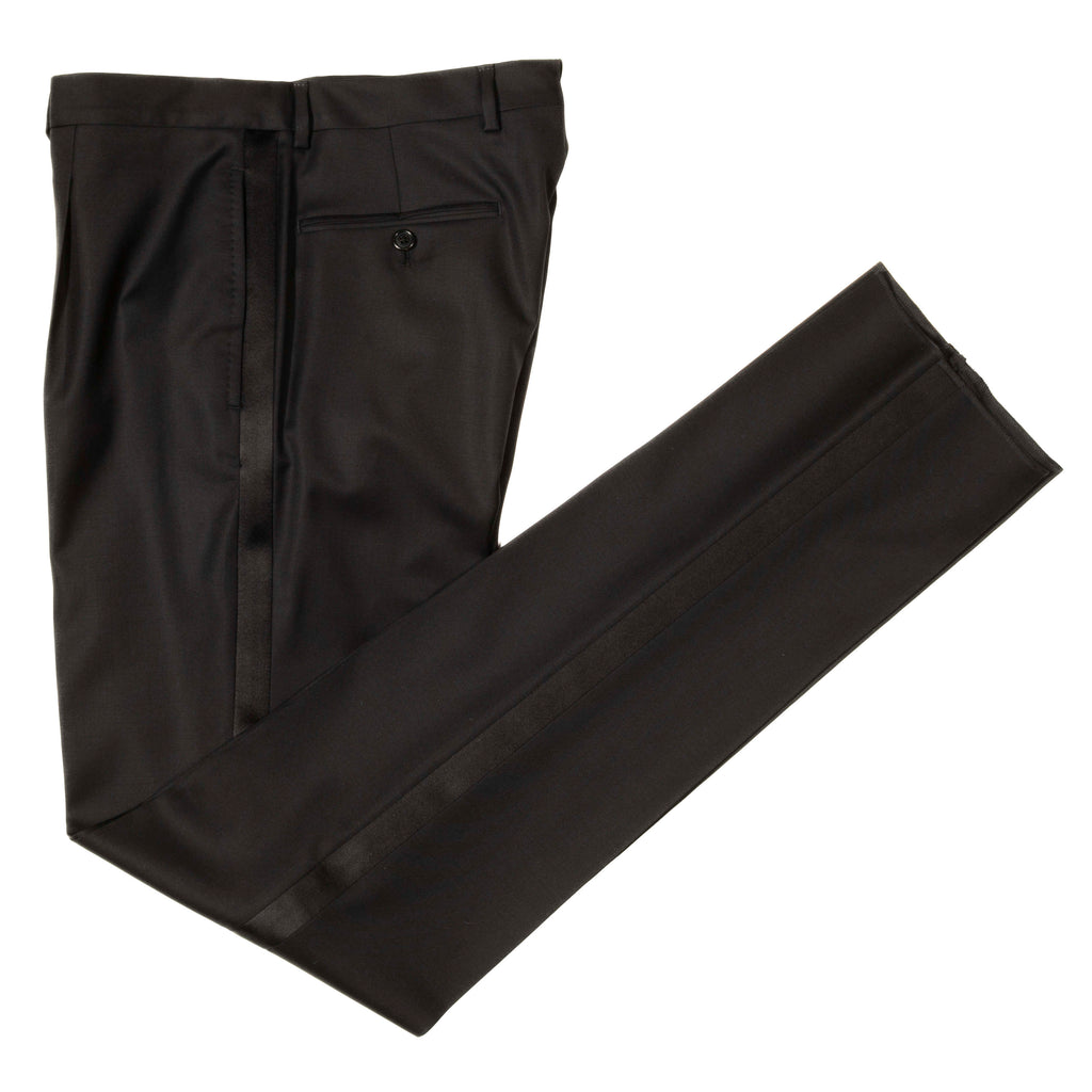 Est Retail Price 20 000 SEK - Neapolitan Hand Tailored Black Tuxedo Suit Sz 54