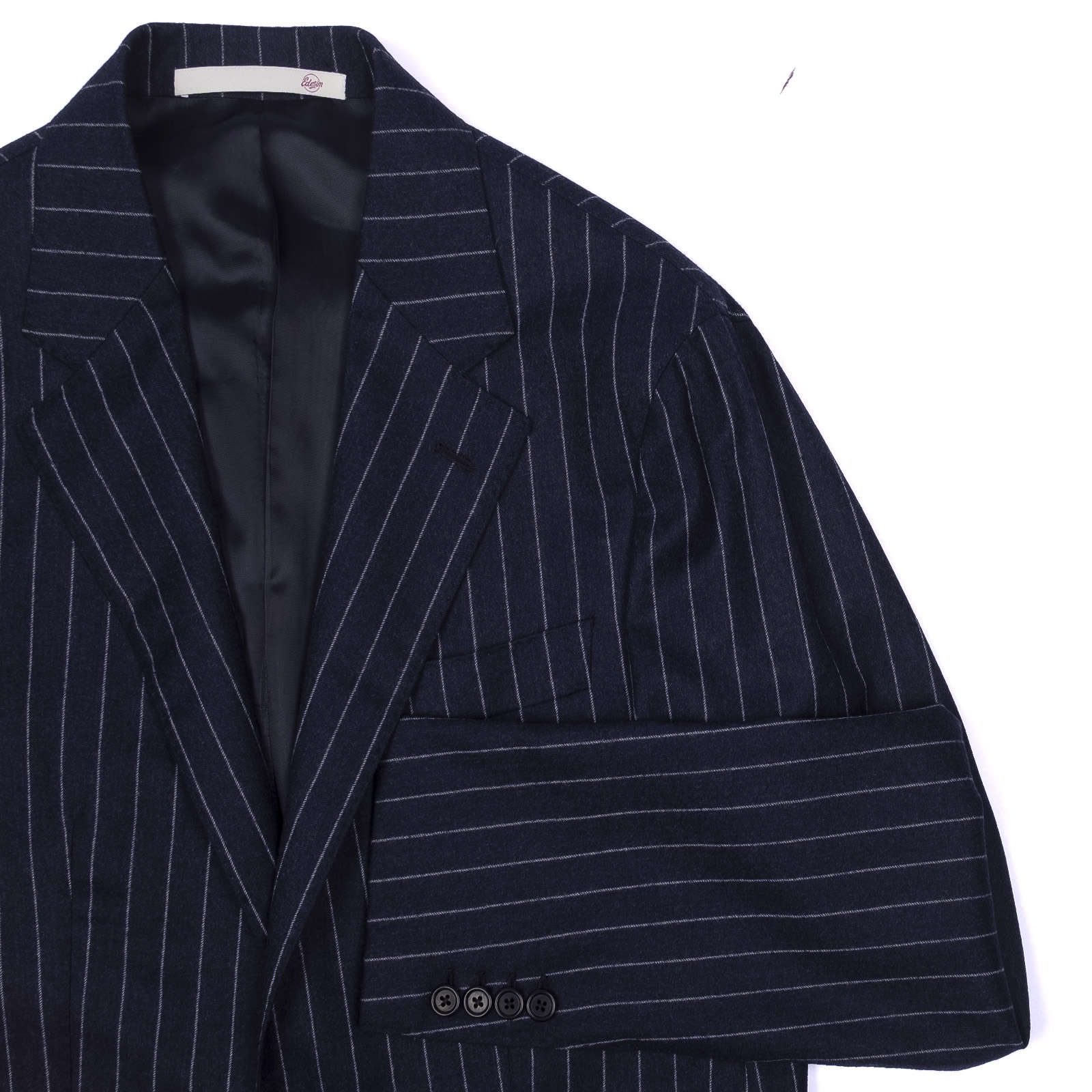 Est Retail Price 20 000 SEK - Neapolitan Hand Tailored Navy Chalk Stripe Suit