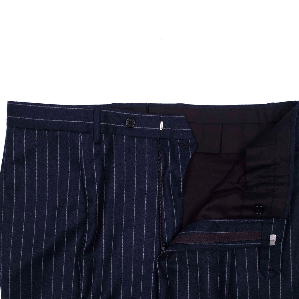 Est Retail Price 20 000 SEK - Neapolitan Hand Tailored Navy Chalk Stripe Suit