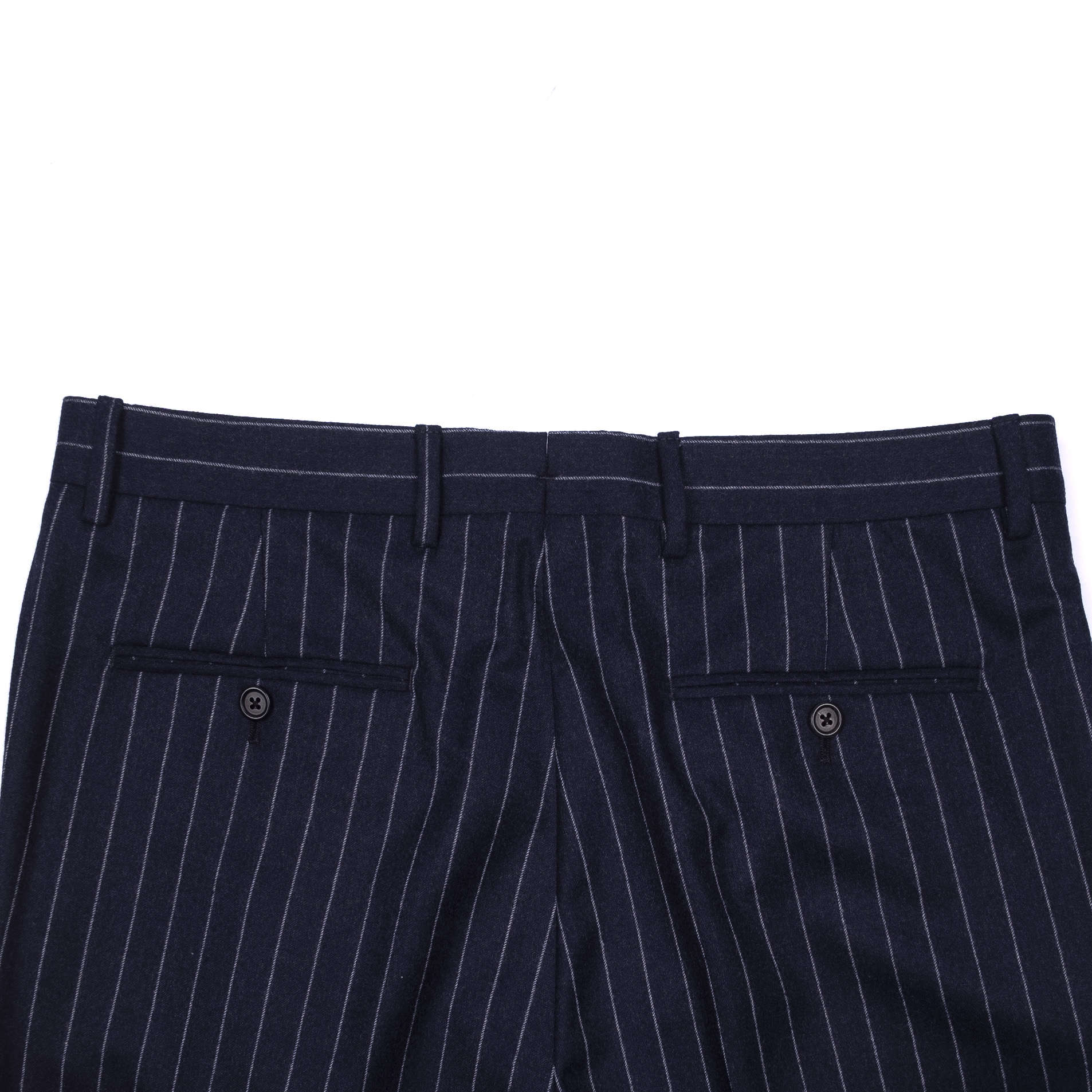 Est Retail Price 20 000 SEK - Neapolitan Hand Tailored Navy Chalk Stripe Suit