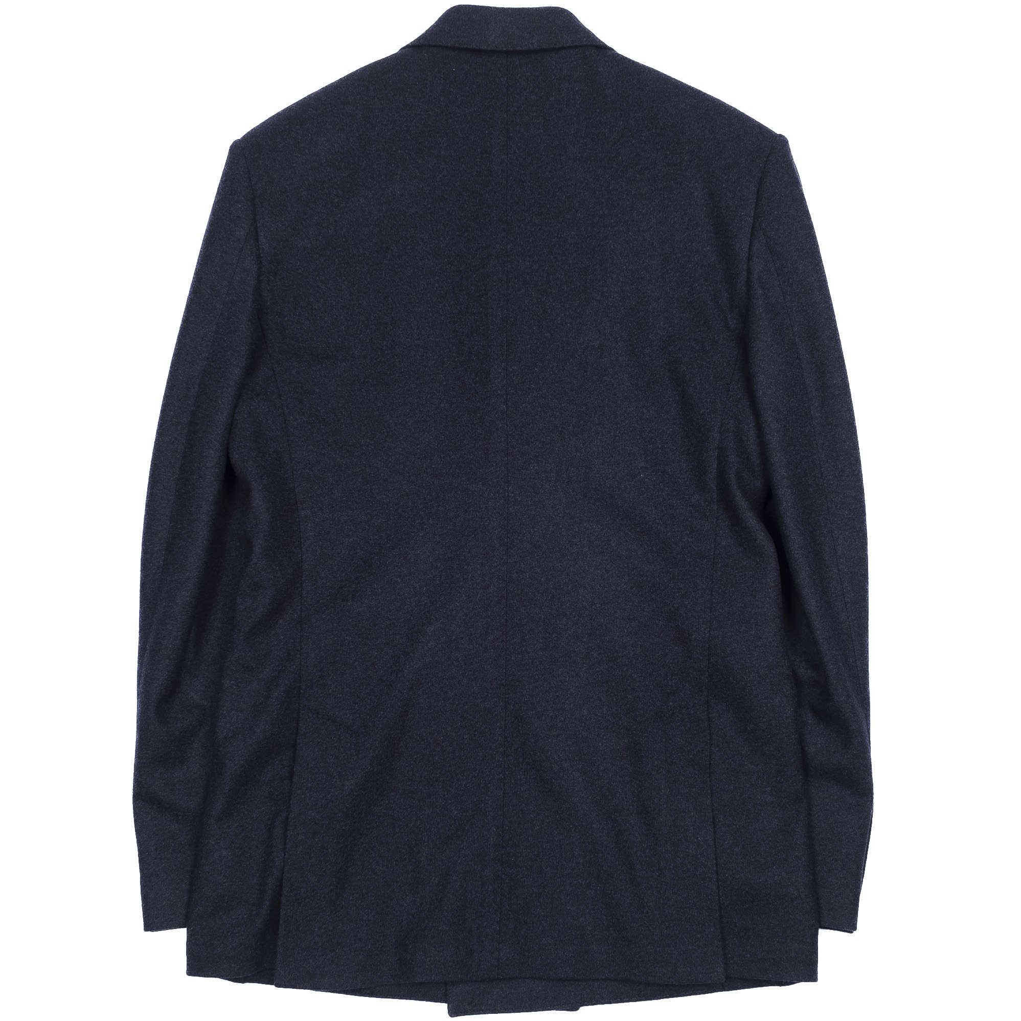 Neapolitan Hand Tailored Navy Double Breasted Flannel Sport Coat, 48