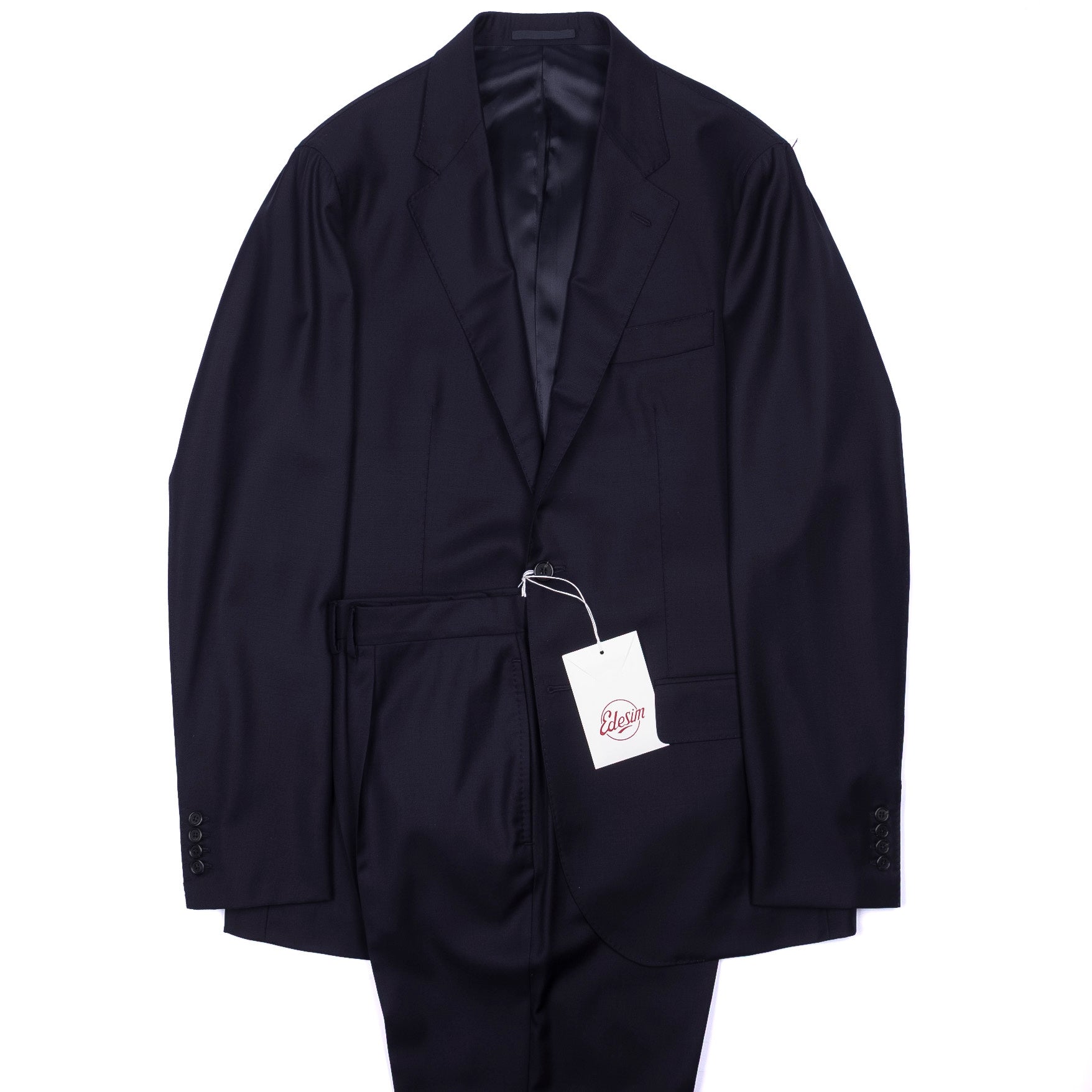 Neapolitan Hand Tailored Navy Business Suit, 56