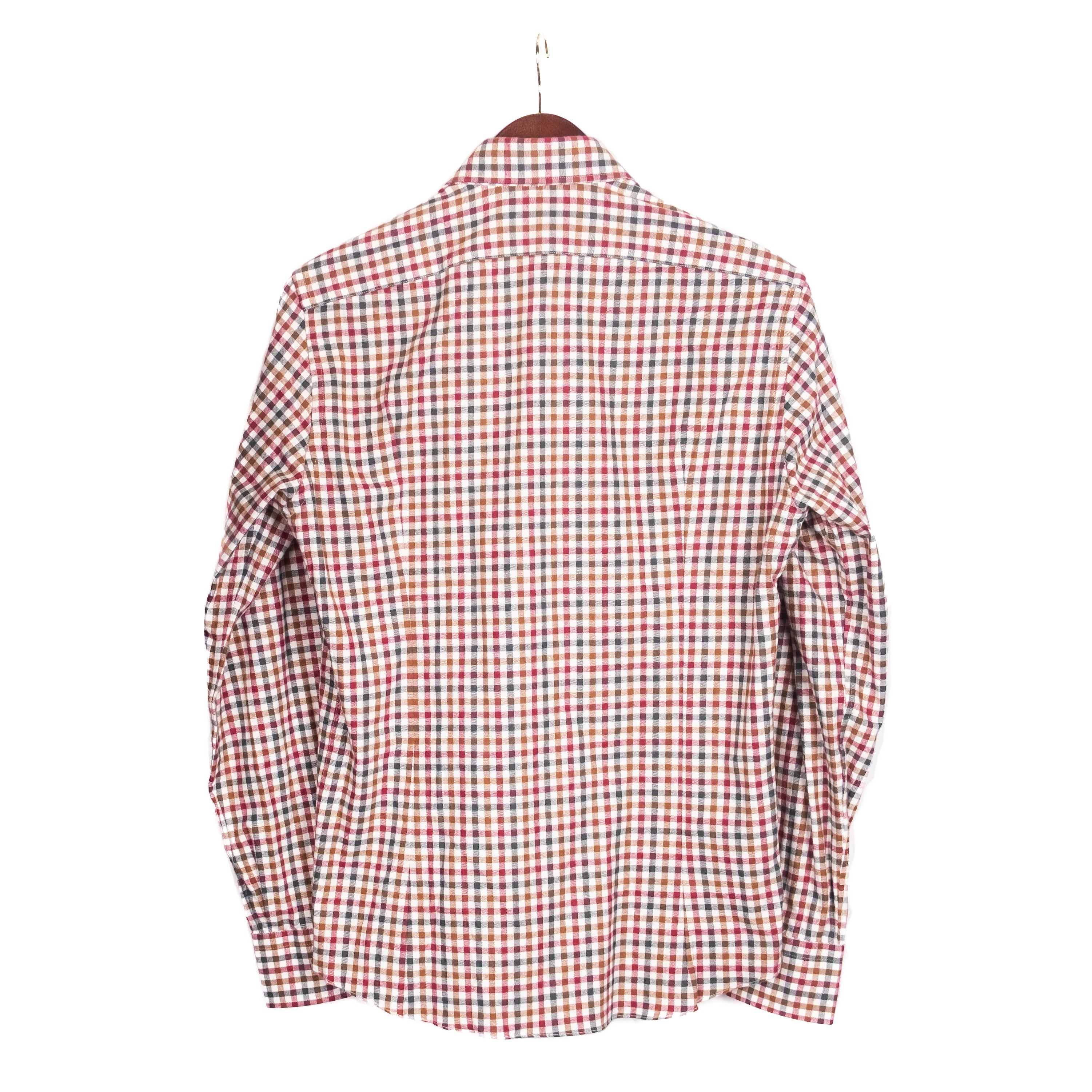 Red, Green and Brown Gingham Buttondown Shirt