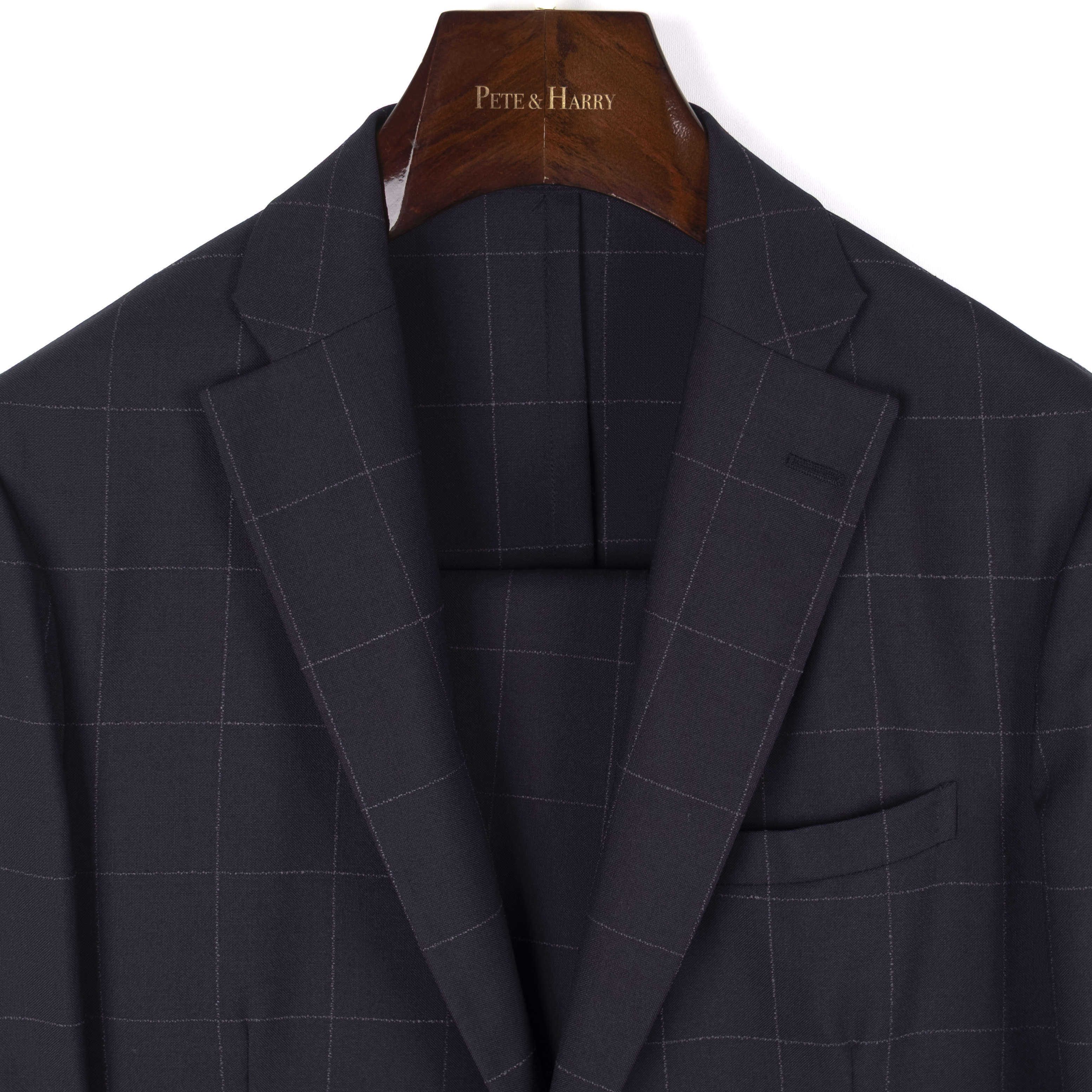 Navy Windowpane Suit