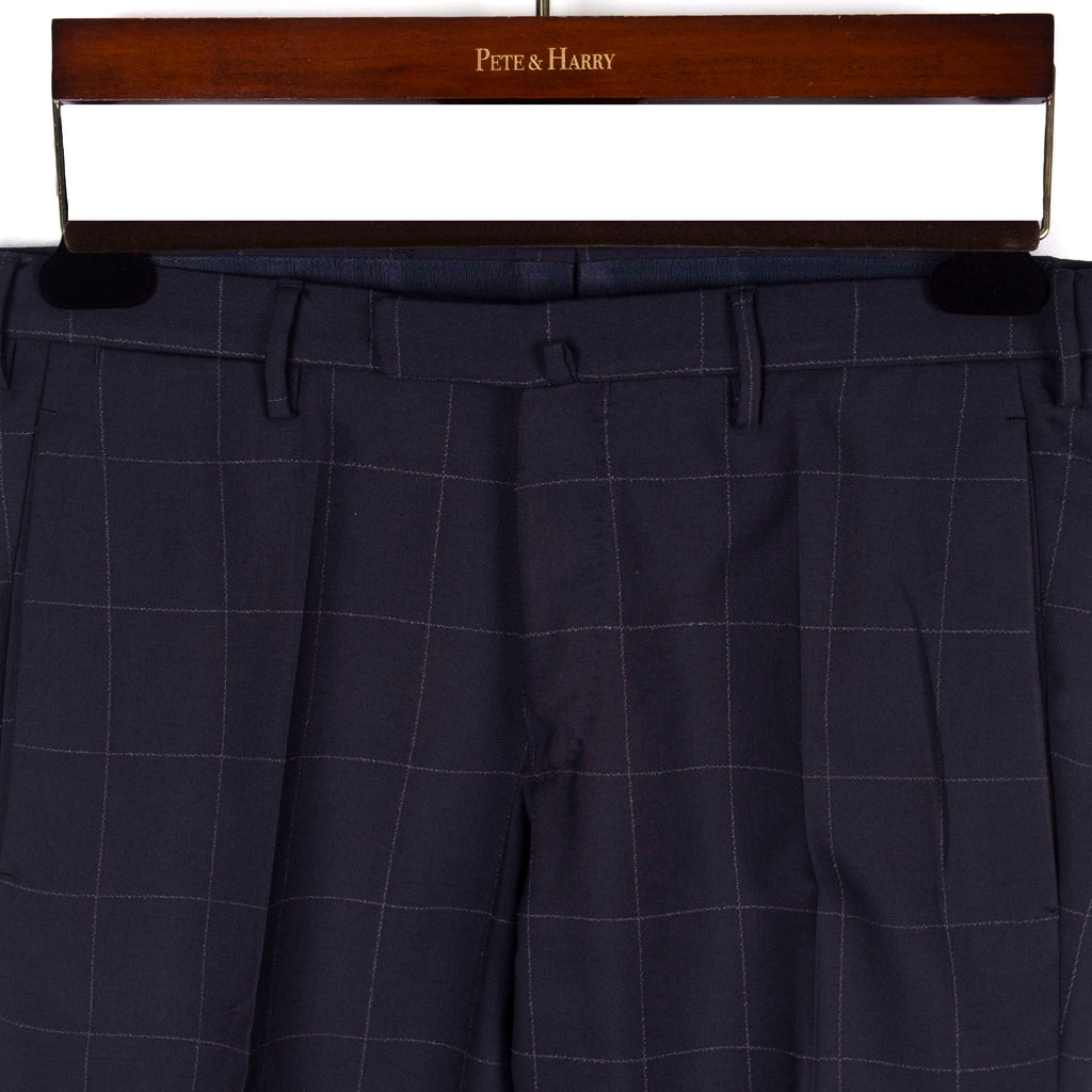Navy Windowpane Suit