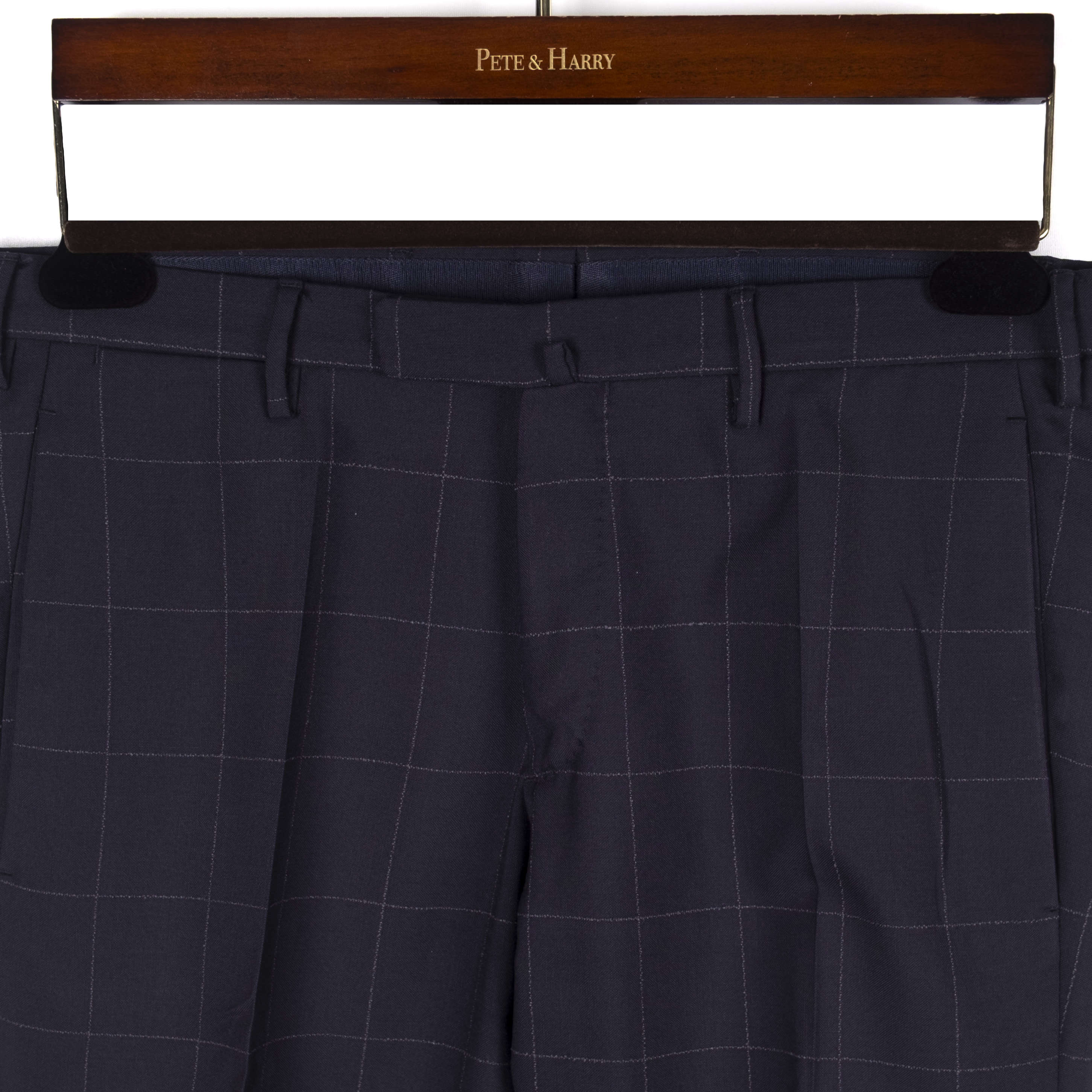 Navy Windowpane Suit