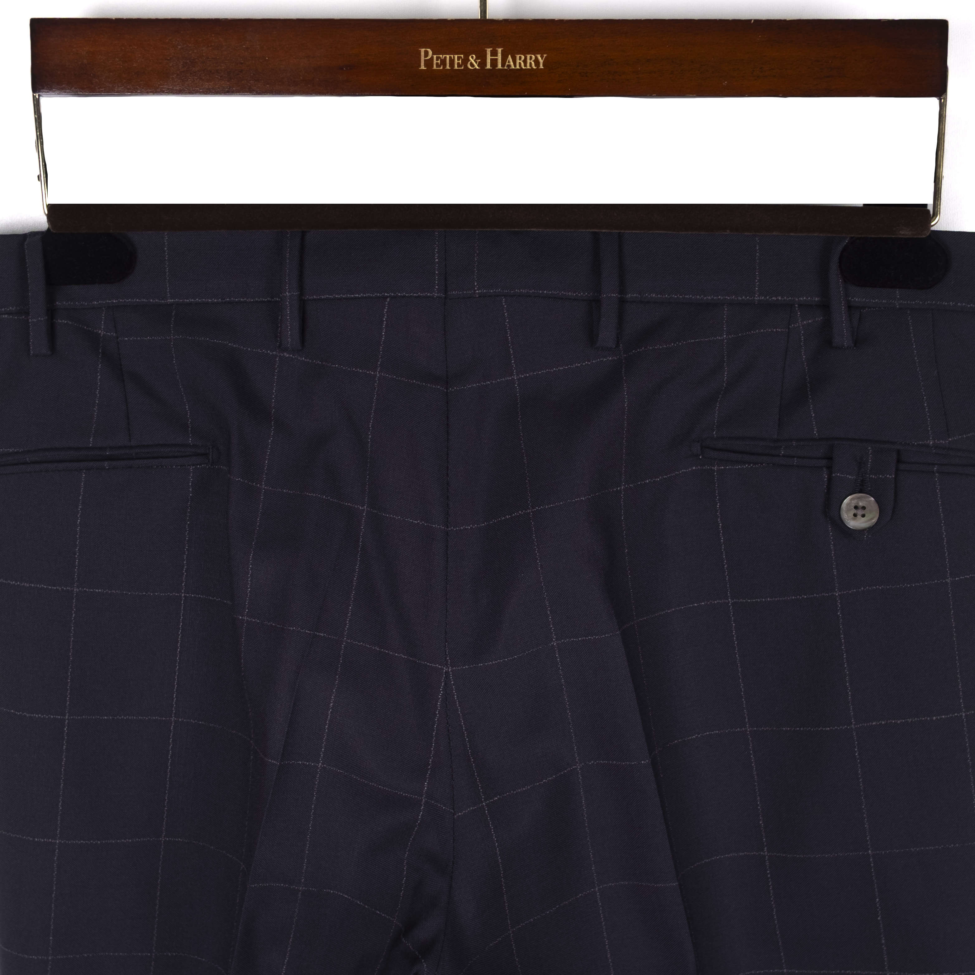 Navy Windowpane Suit