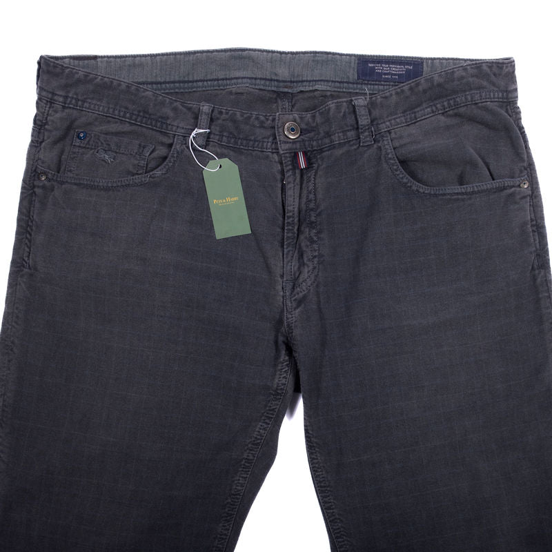 Pal Zileri Grey Checked Trousers Sz 58