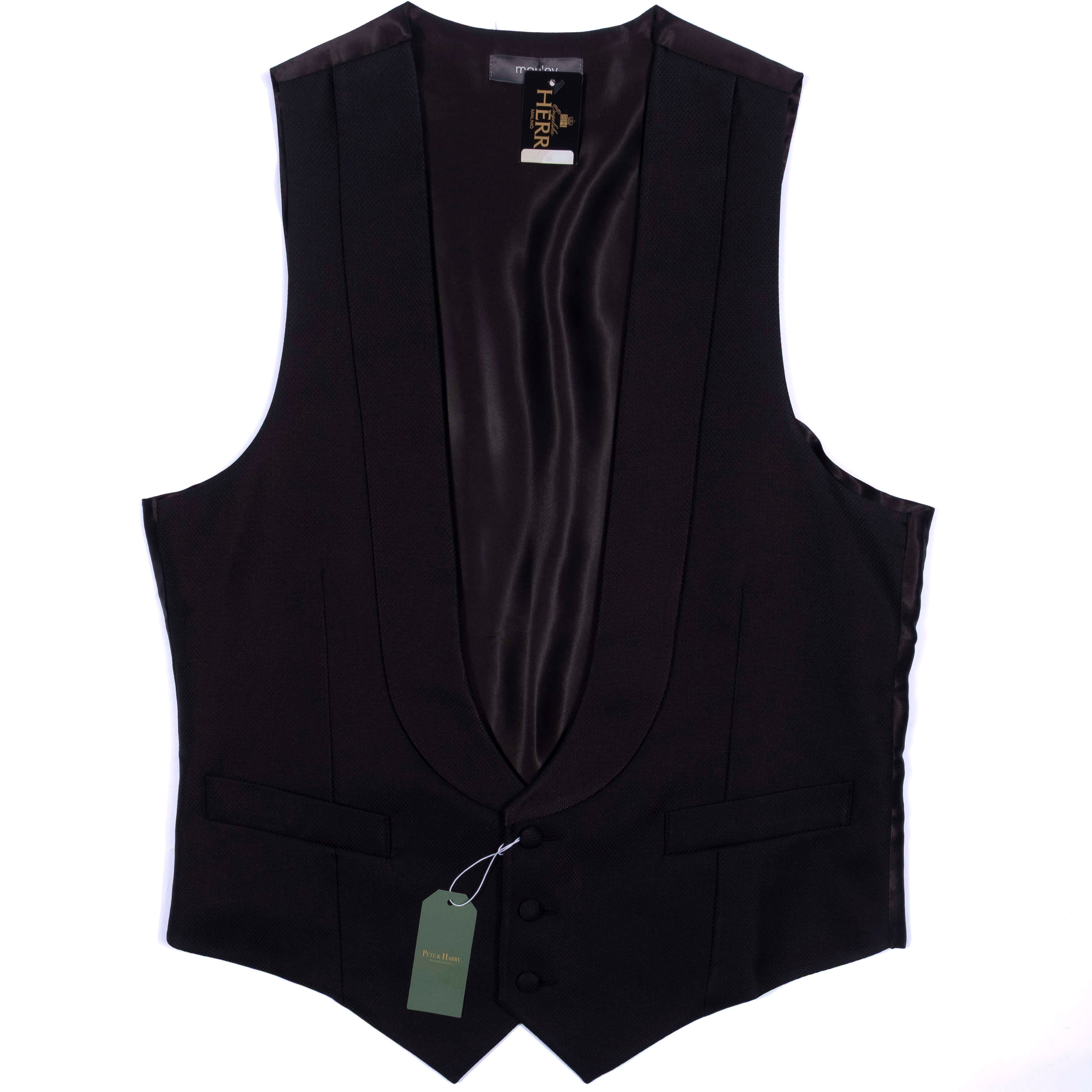 Engelska Herr Black Tuxedo Waistcoat