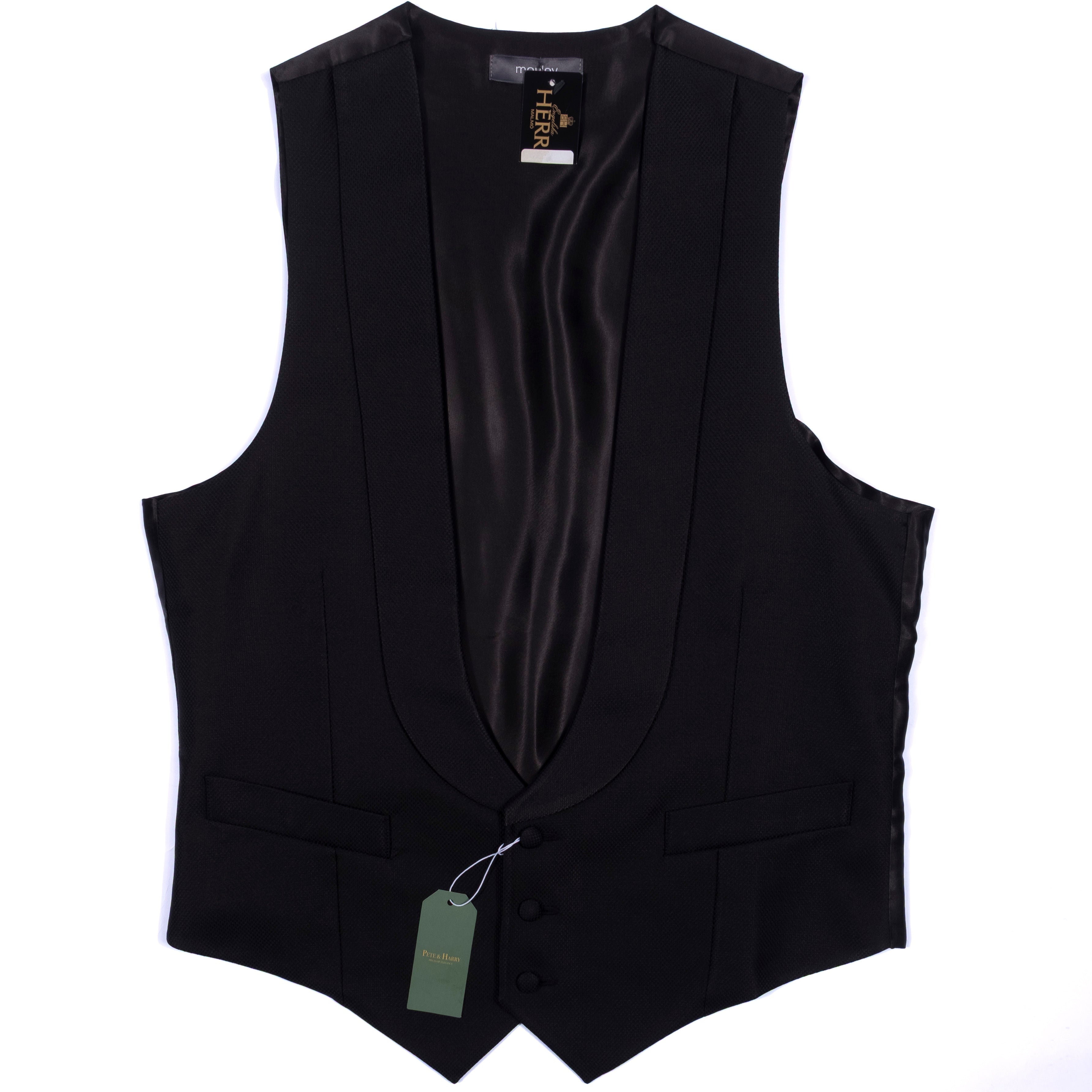 Engelska Herr Black Tuxedo Waistcoat