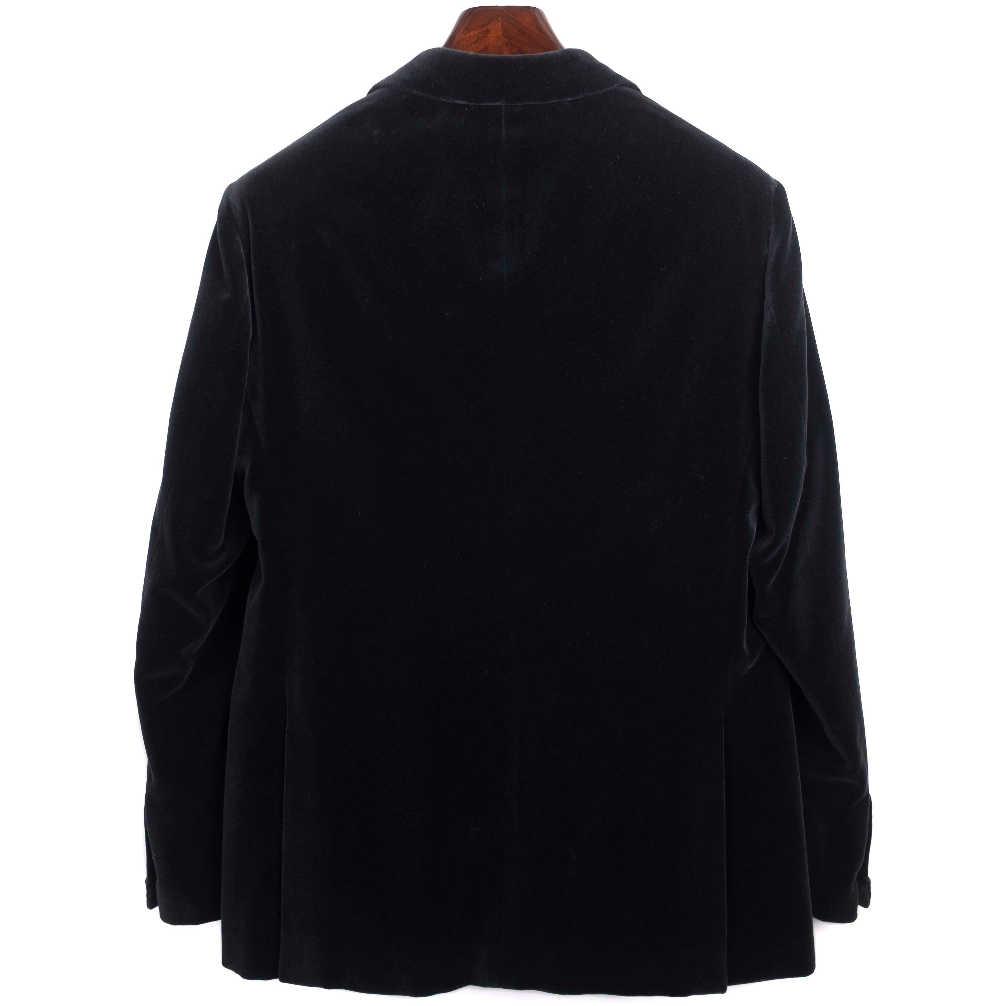 Est Retail Price 20 000 SEK -Neapolitan Hand Tailored  Black Velvet Tuxedo Suit Sz 50