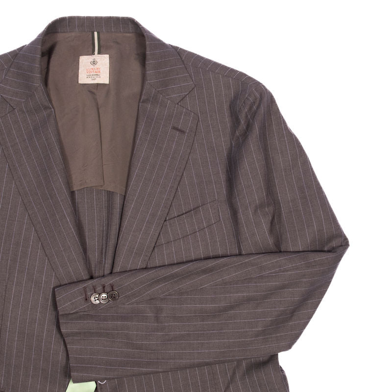 Borrelli Grey Pinstripe Neapolitan Business Suit