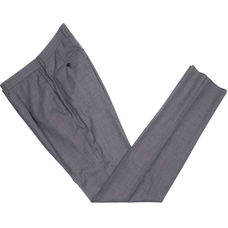 Neapolitan Hand Tailored Grey Wool Dress Trouser Sz 50