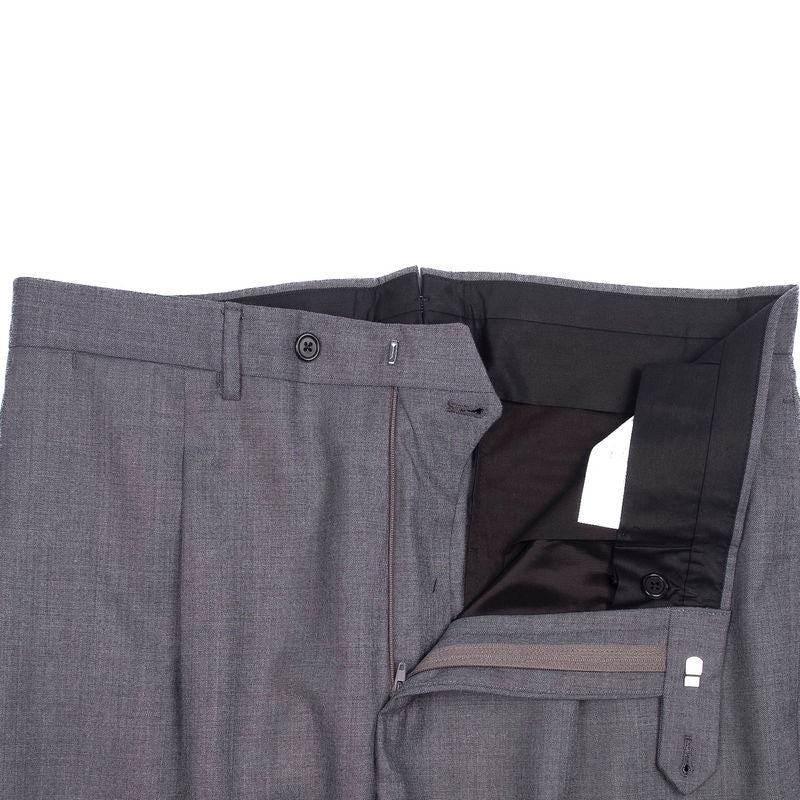 Neapolitan Hand Tailored Grey Wool Dress Trouser Sz 50
