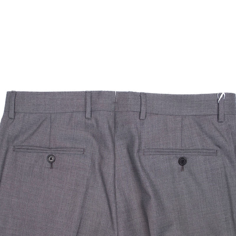 Neapolitan Hand Tailored Grey Wool Dress Trouser Sz 50