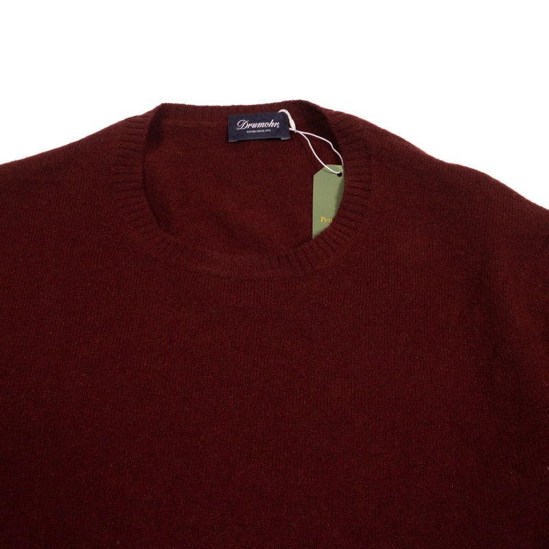Drumohr Burgundy Cashmere Crewneck