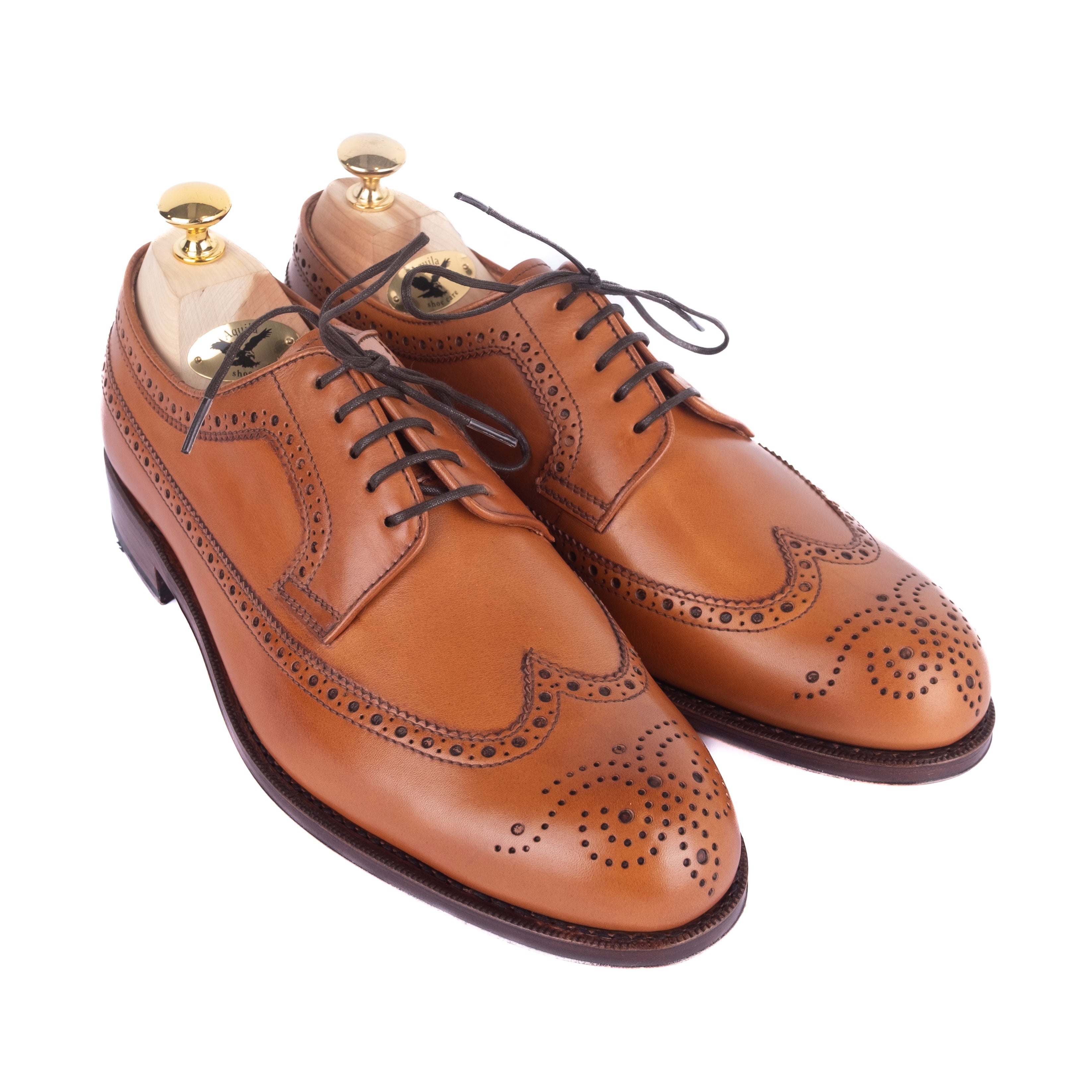 Box Calf Cognac Brogue Derbies