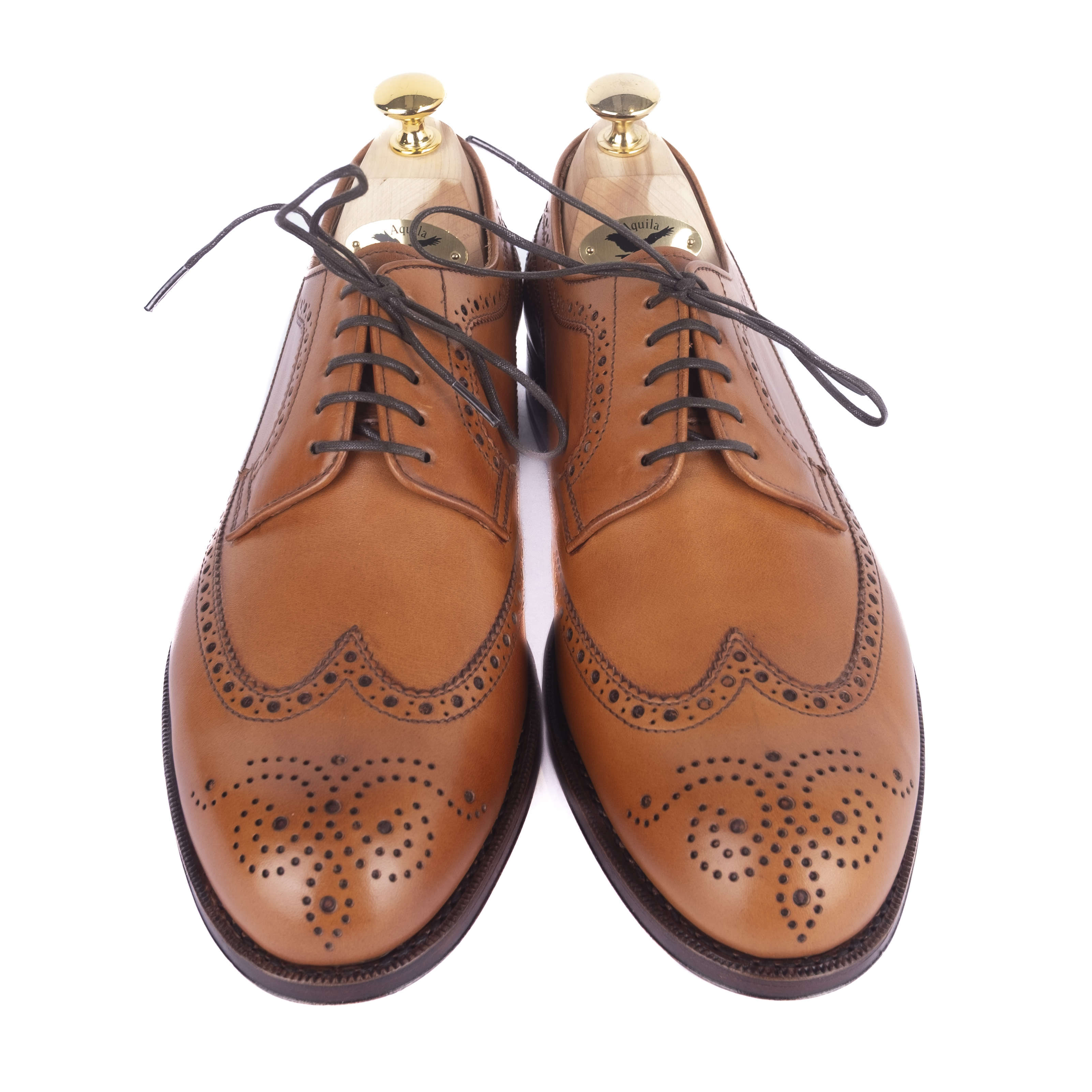 Box Calf Cognac Brogue Derbies