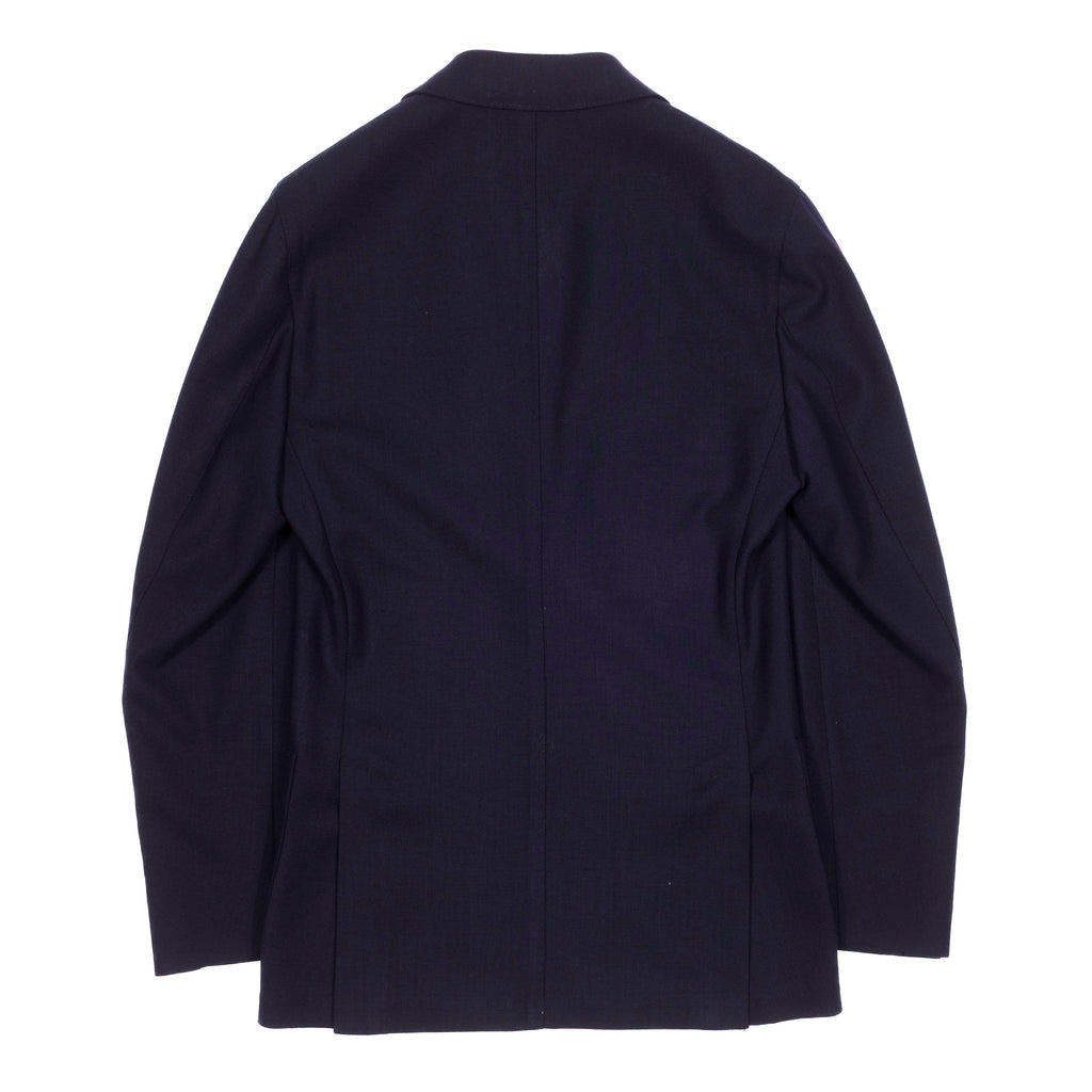 Est. Retail Price 12 000 SEK - Eduardo De Simone Drapers Hight Twist Wool Navy Club Blazer