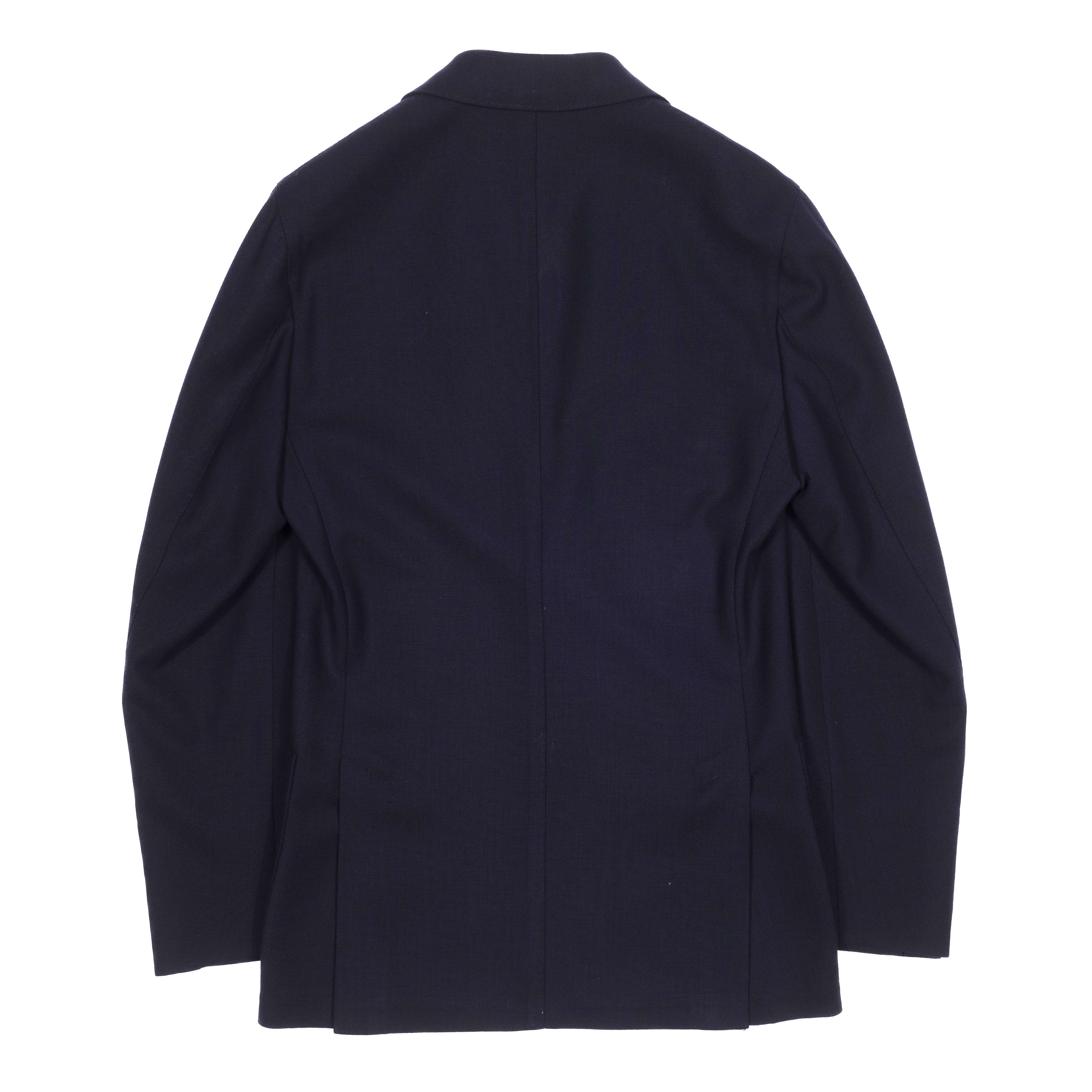 Est. Retail Price 12 000 SEK - Eduardo De Simone Drapers Hight Twist Wool Navy Club Blazer