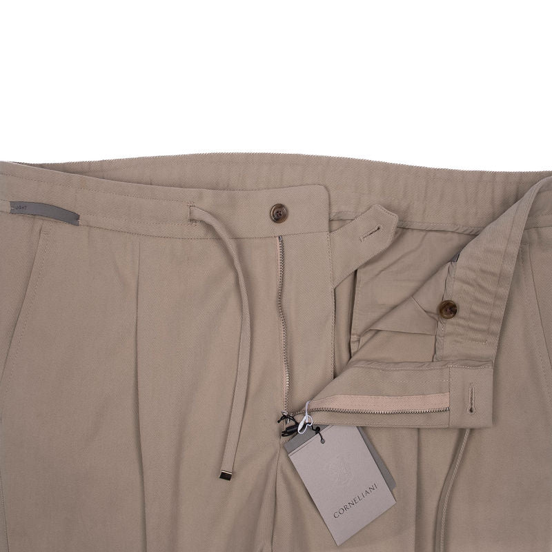 Beige Drawstring Casual Trouser