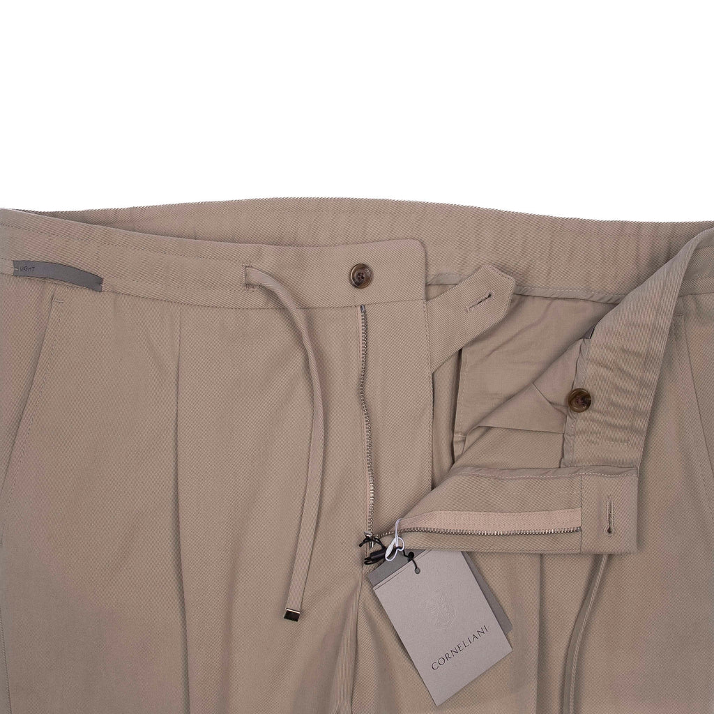 Beige Drawstring Casual Trouser