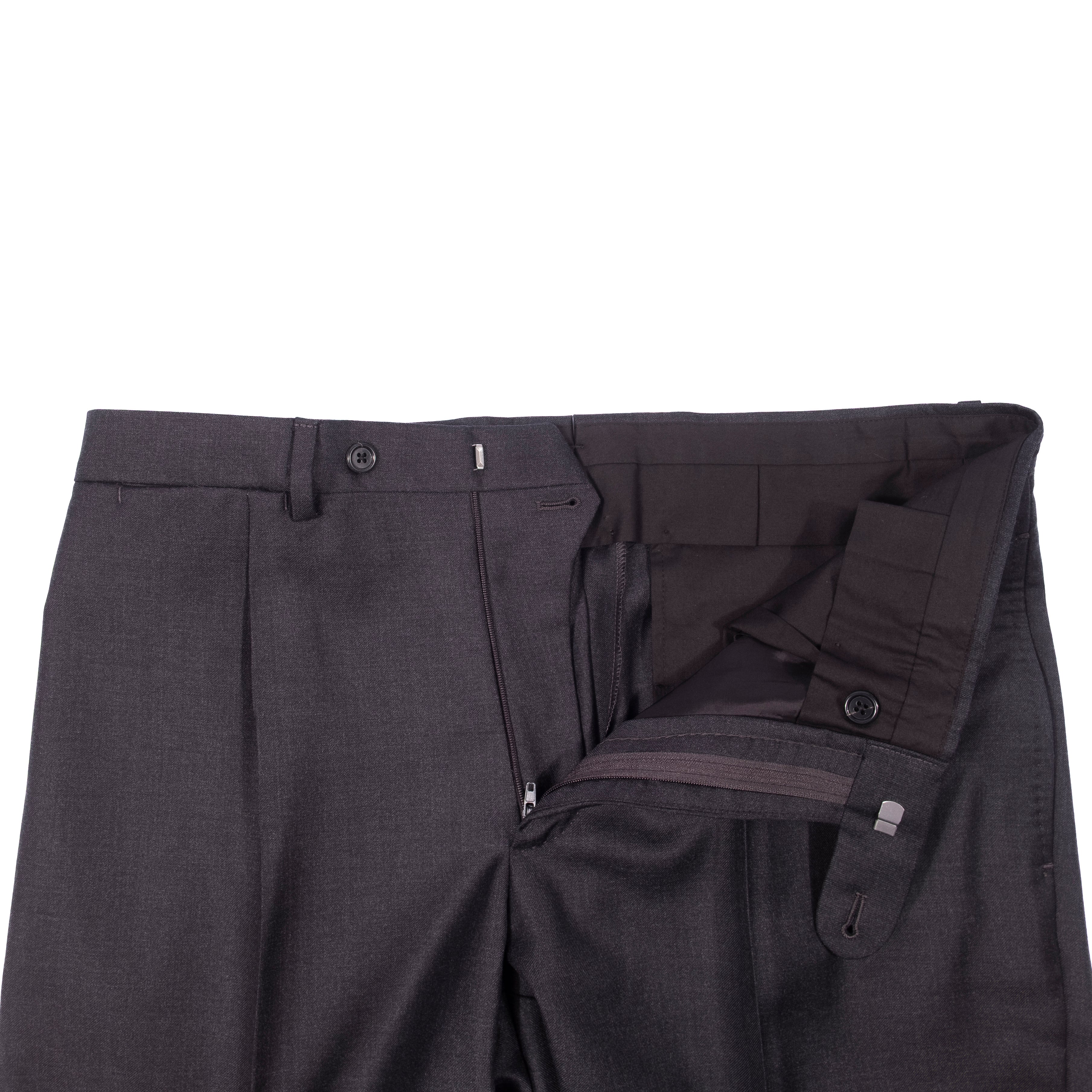 Neapolitan Hand Tailored Charcoal Business Suit Sz 50