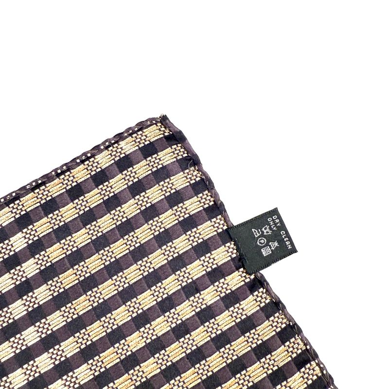 Black Checks Pocket Square