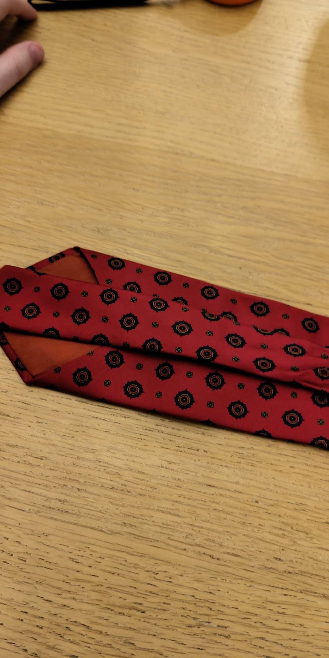 Red Patterned Tie