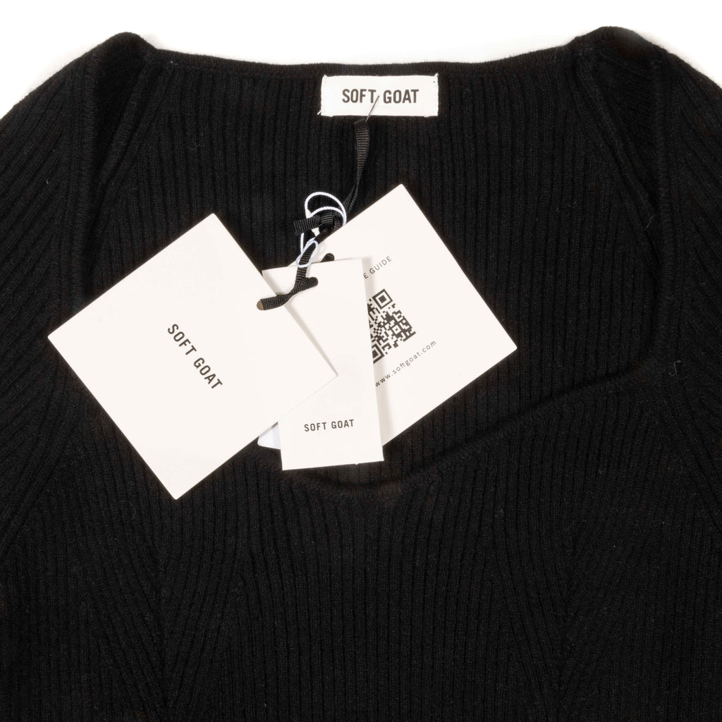 Sweetheart Top Black Cashmere