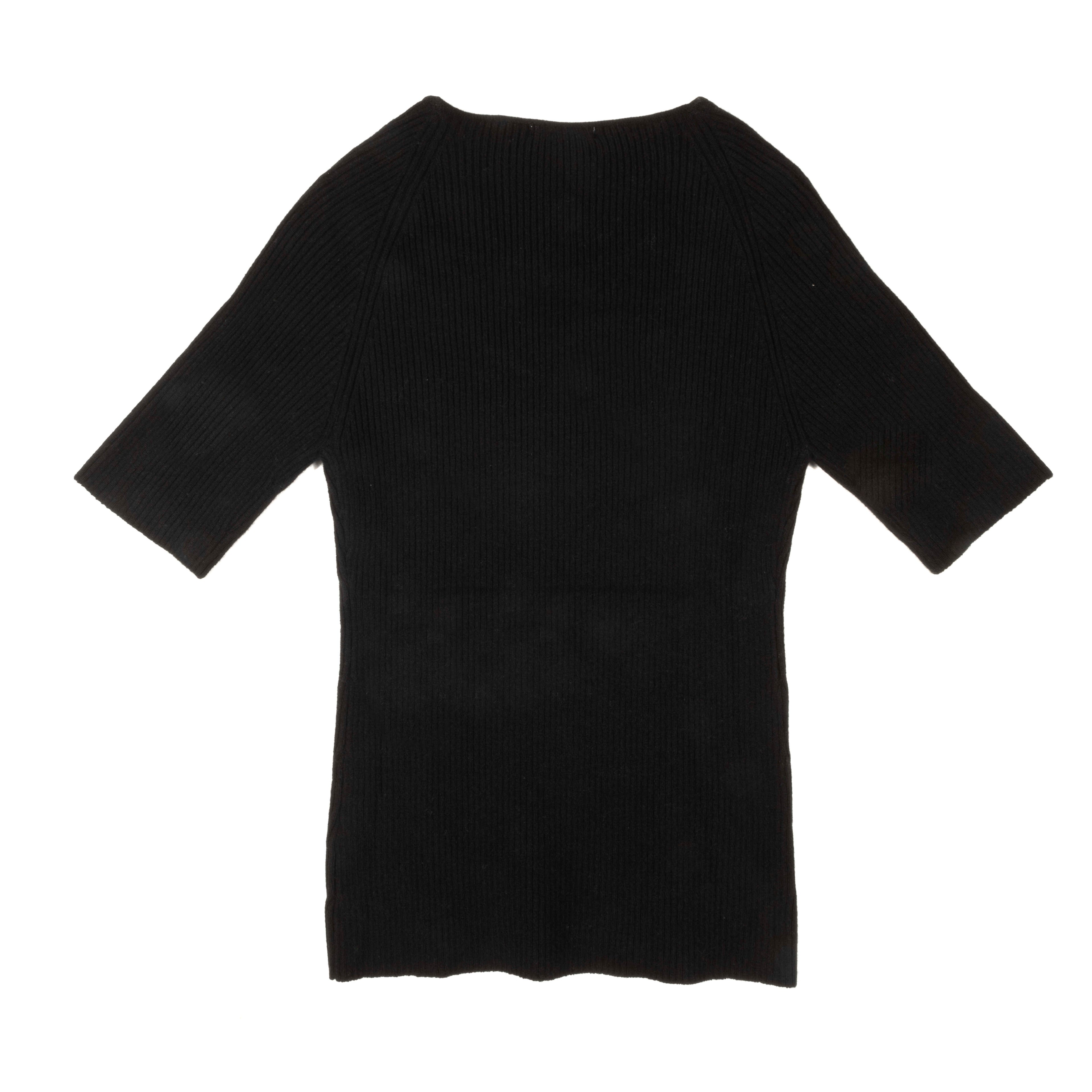 Sweetheart Top Black Cashmere