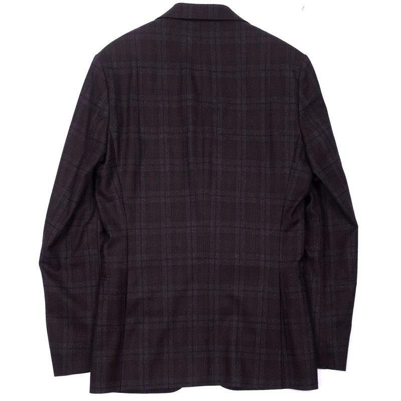 Oscar Jacobson Brown and Grey Check Suit