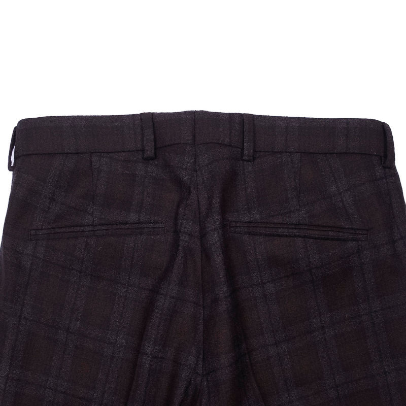 Oscar Jacobson Brown and Grey Check Suit