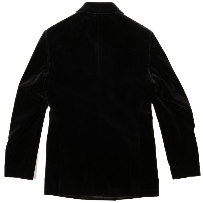 Neapolitan Hand Tailored Black Velvet Double Breasted Tuxedo Suit Sz 48