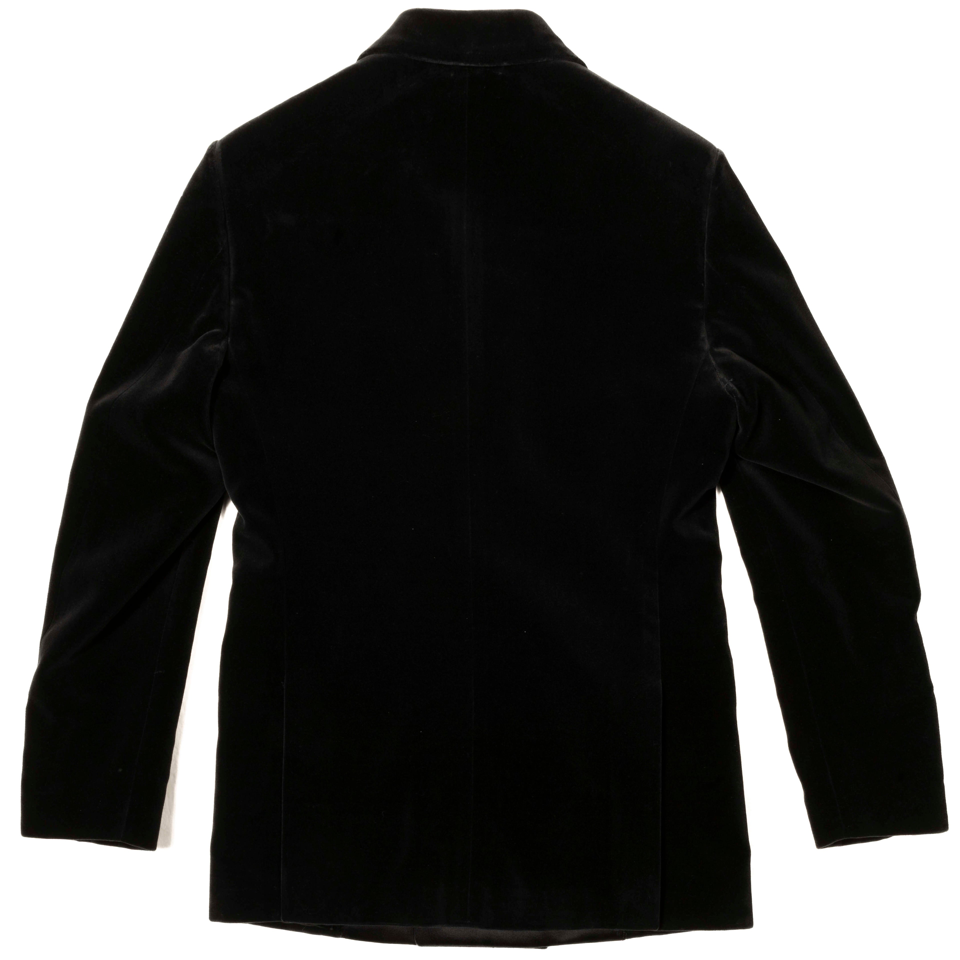 Neapolitan Hand Tailored Black Velvet Double Breasted Tuxedo Suit