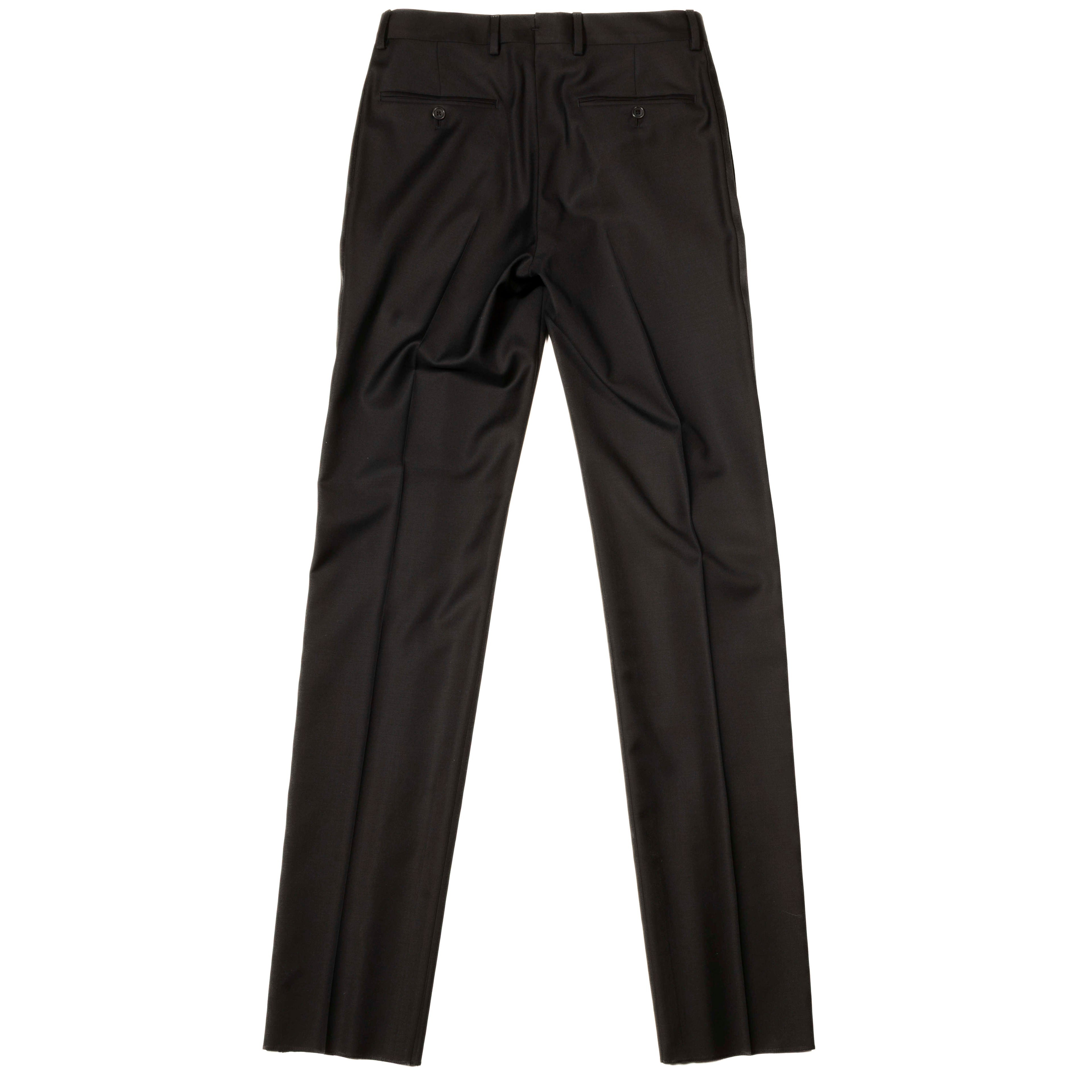 Est Retail Price 20 000 SEK -Neapolitan Hand Tailored Black Velvet Double Breasted Tuxedo Suit Sz 48