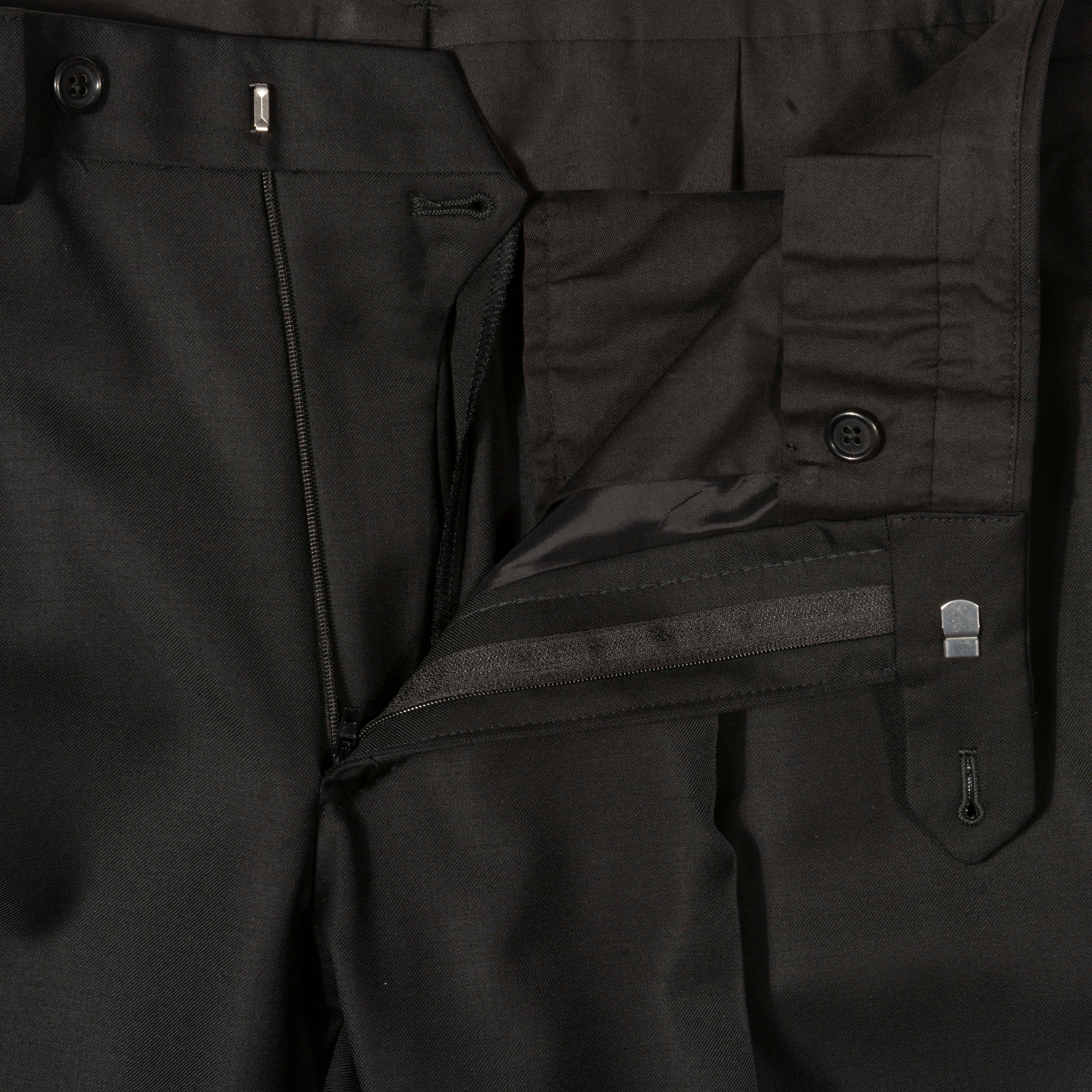 Est Retail Price 20 000 SEK -Neapolitan Hand Tailored Black Velvet Double Breasted Tuxedo Suit Sz 48